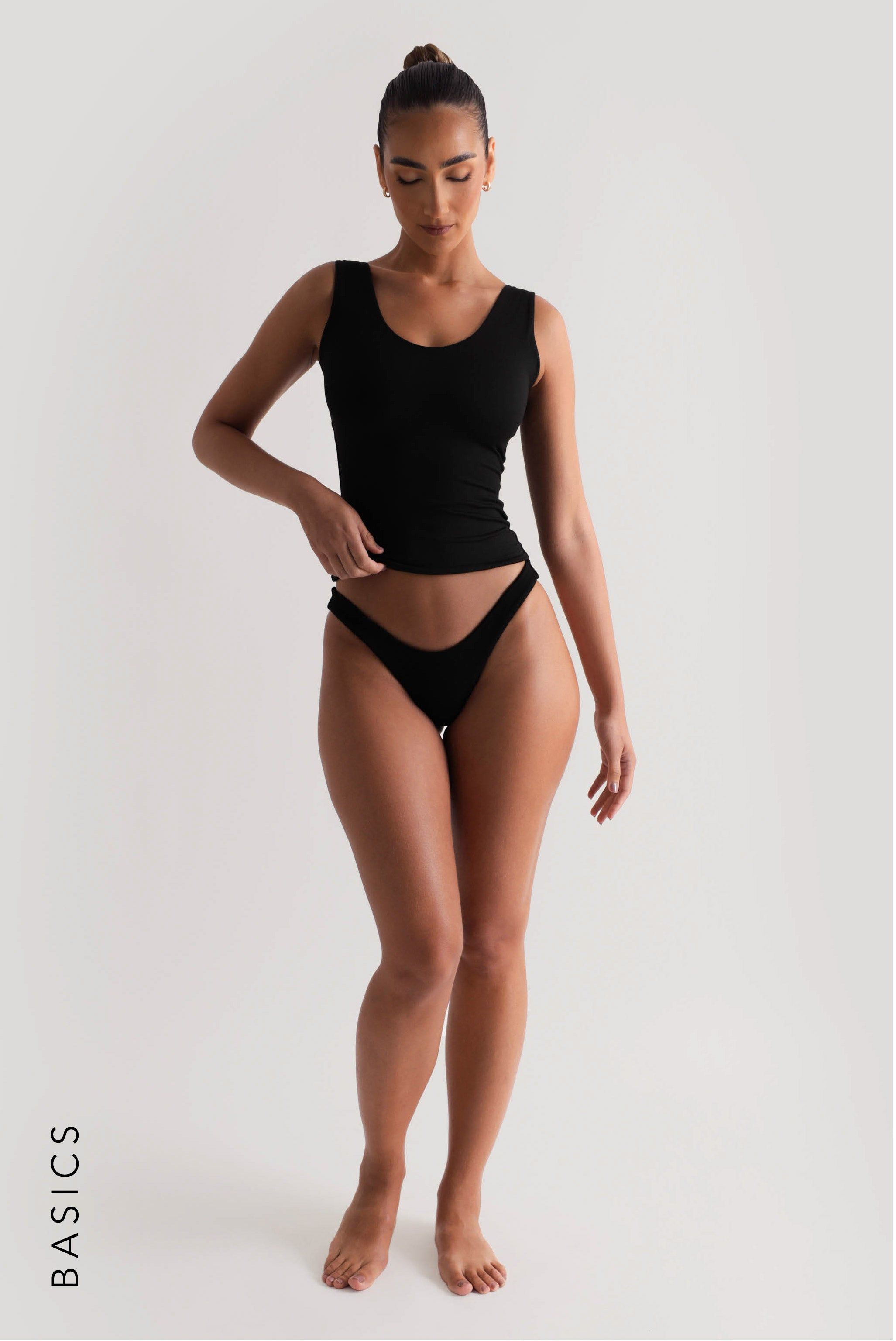 Scoop Neck Tank Top - Black sold by My outfit online product image thumbnail 3