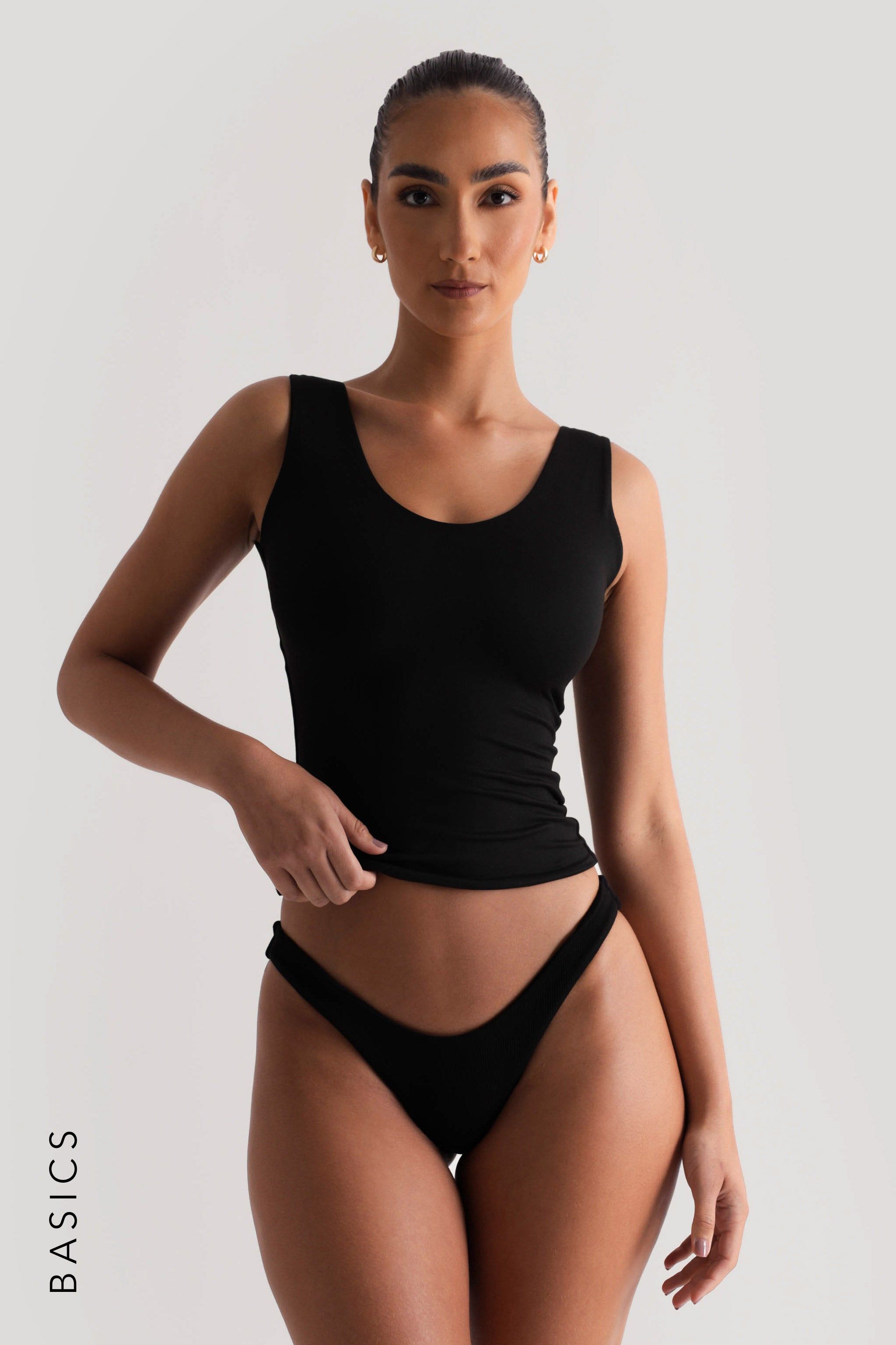 Scoop Neck Tank Top - Black sold by My outfit online product image thumbnail 2