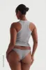 T-Shape Micro-Ribbed Tank Top - Heather Gray sold by My outfit online