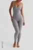 Deep Scoop Open Back Jumpsuit - Heather Gray sold by My outfit online