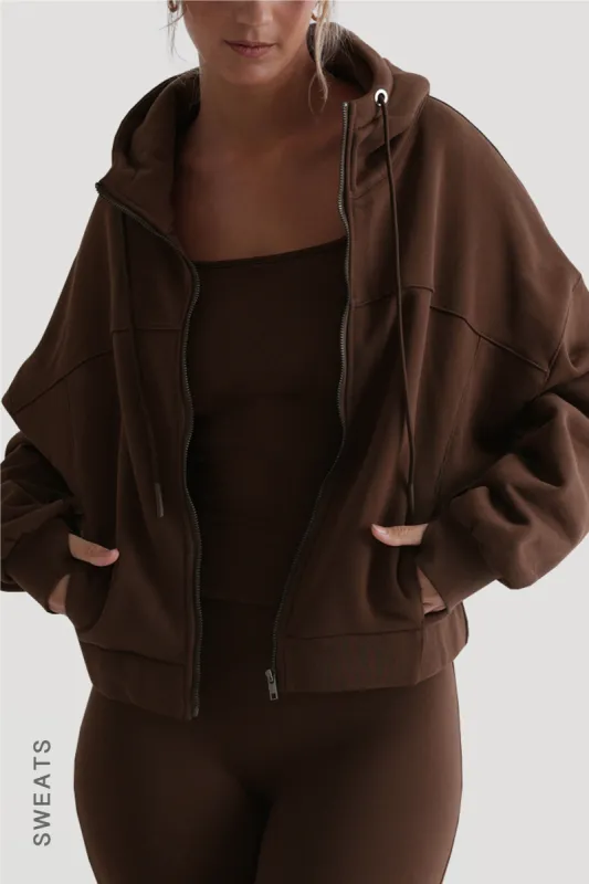 The Structured Bomber Jacket - Cocoa sold by My outfit online