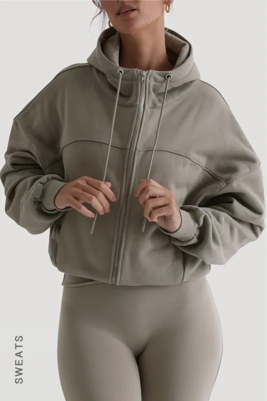 The Structured Bomber Jacket - Quiet Sage sold by My outfit online