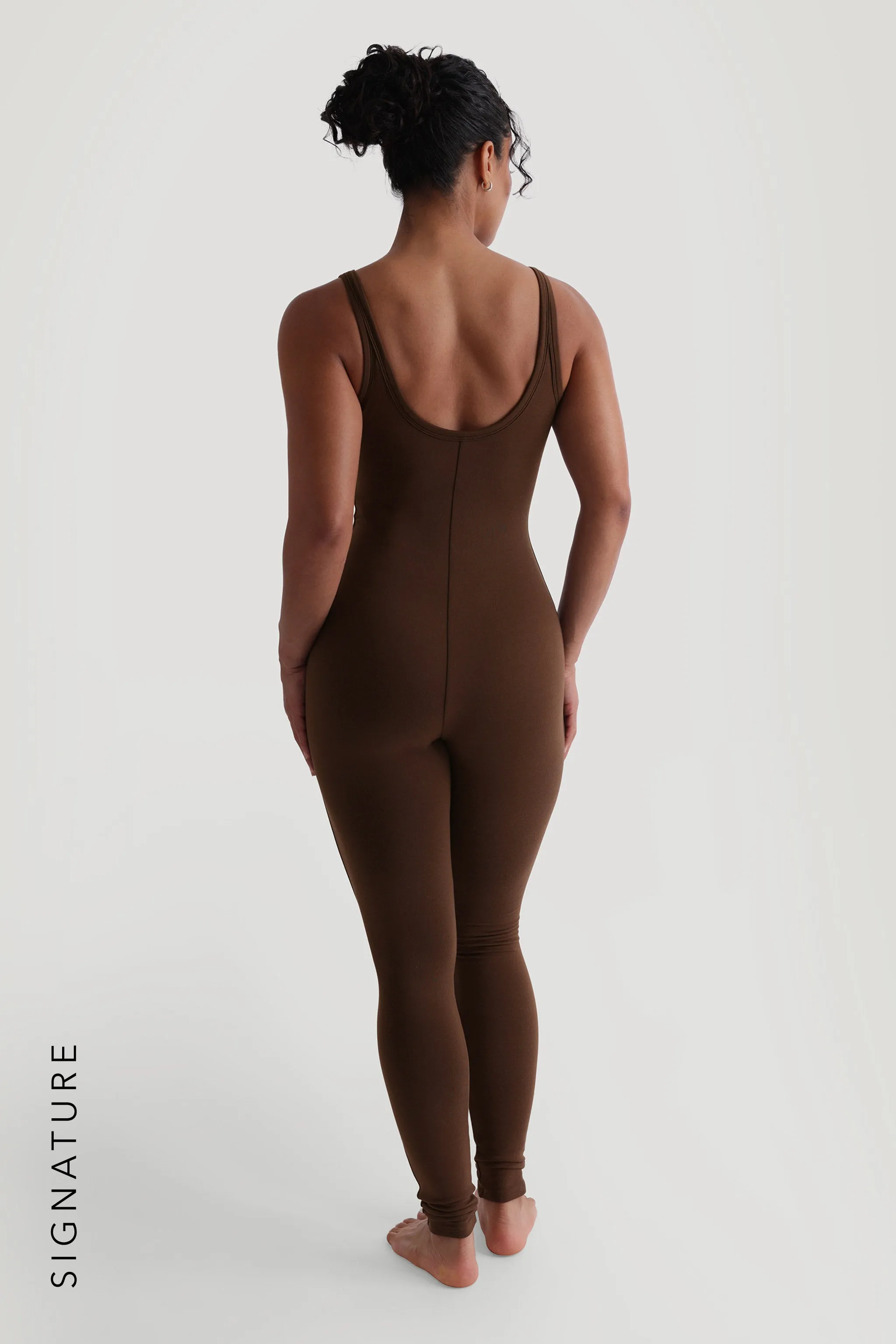 Banded Scoop Neck Jumpsuit - Cocoa sold by My outfit online product image thumbnail 5