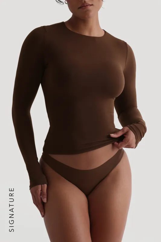Mist Long Sleeve T-Shirt - Cocoa sold by My outfit online
