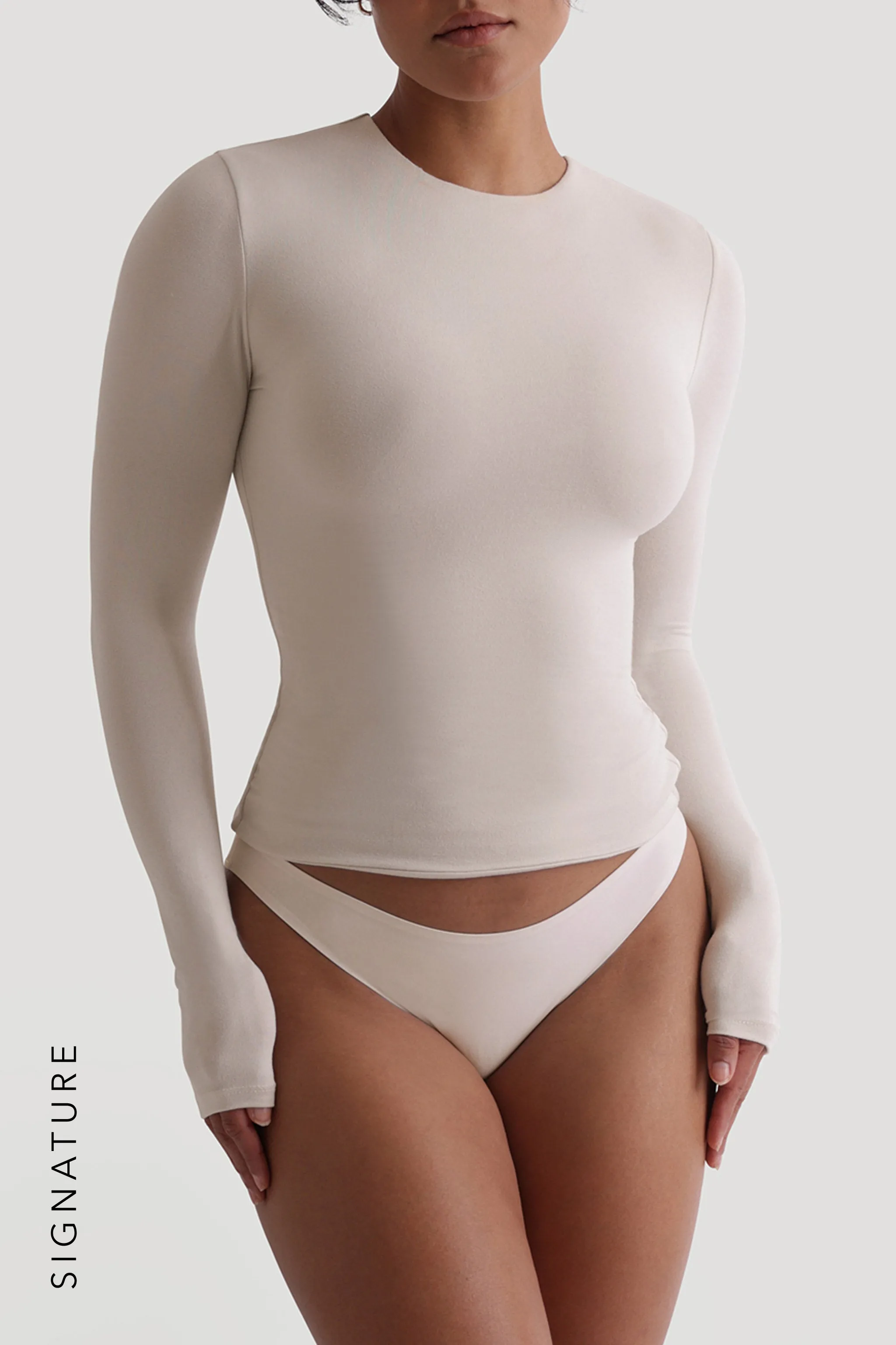 Mist Long Sleeve T-Shirt - Light Oat sold by My outfit online