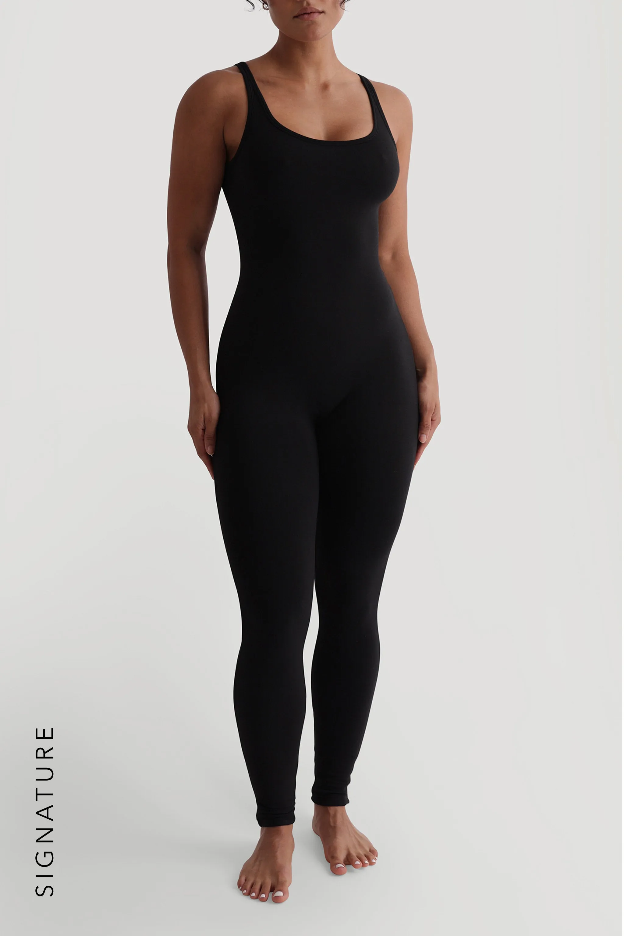 Banded Scoop Neck Jumpsuit - Black sold by My outfit online product image thumbnail 3