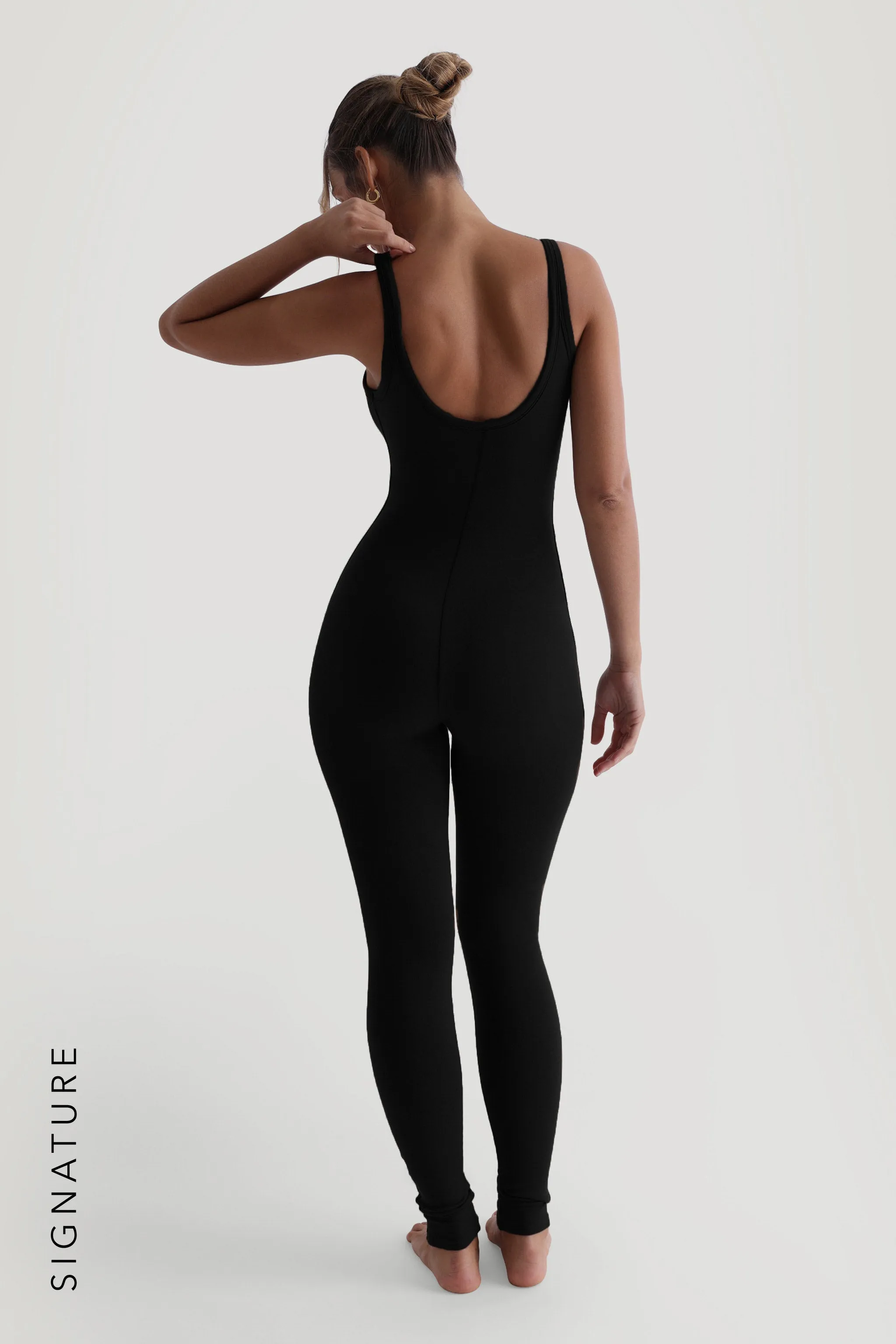 Banded Scoop Neck Jumpsuit - Black sold by My outfit online product image thumbnail 2
