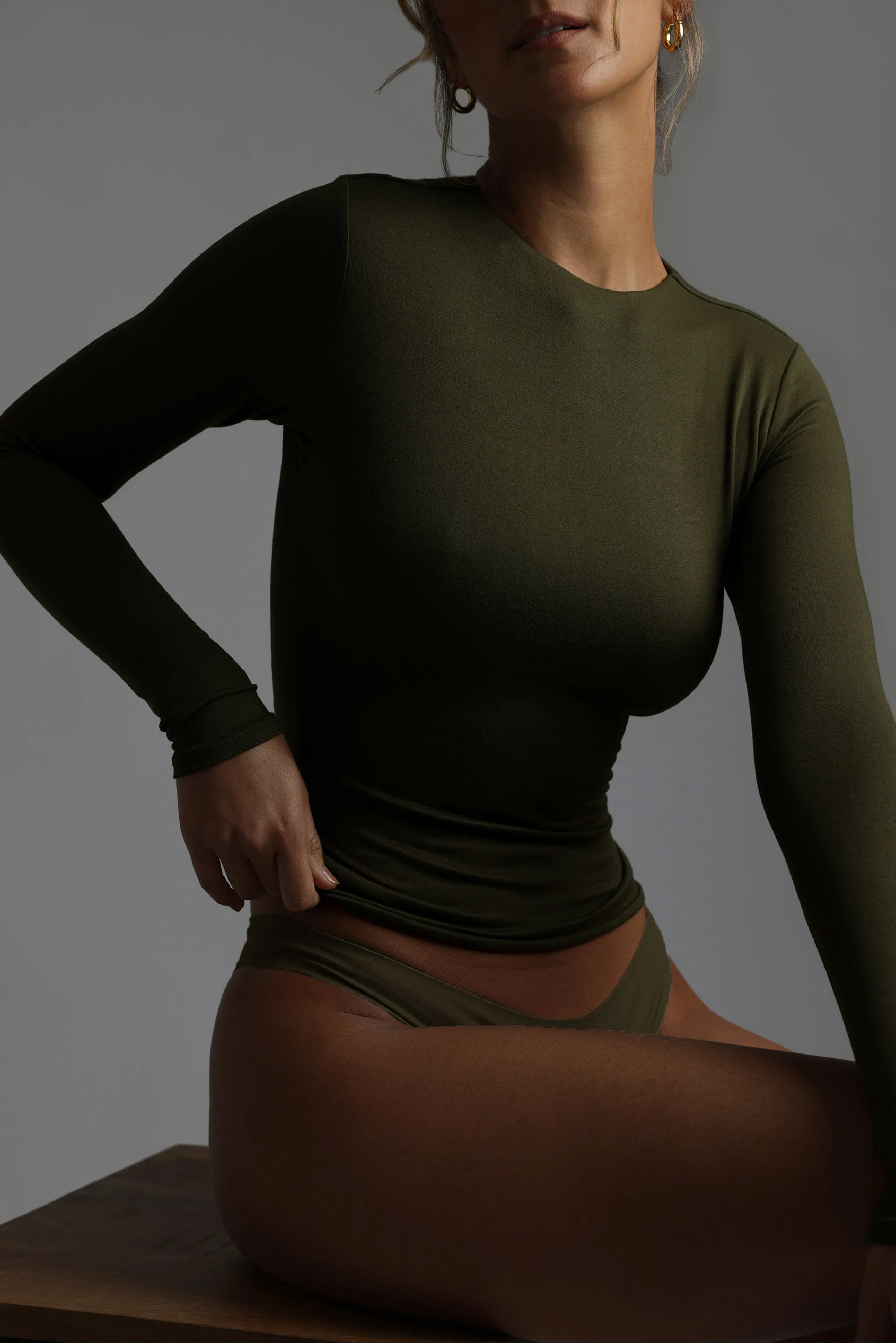 Mist Long Sleeve T-Shirt - Deep Olive sold by My outfit online