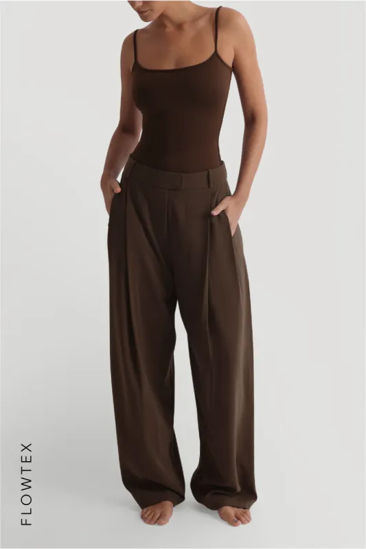 The Ivy Wide-Leg Trousers - Brown sold by My outfit online