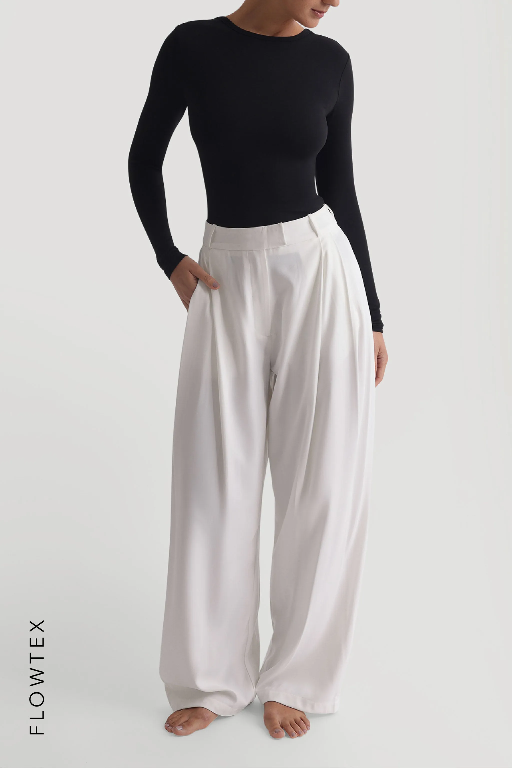 The Ivy Wide-Leg Trousers - White sold by My outfit online