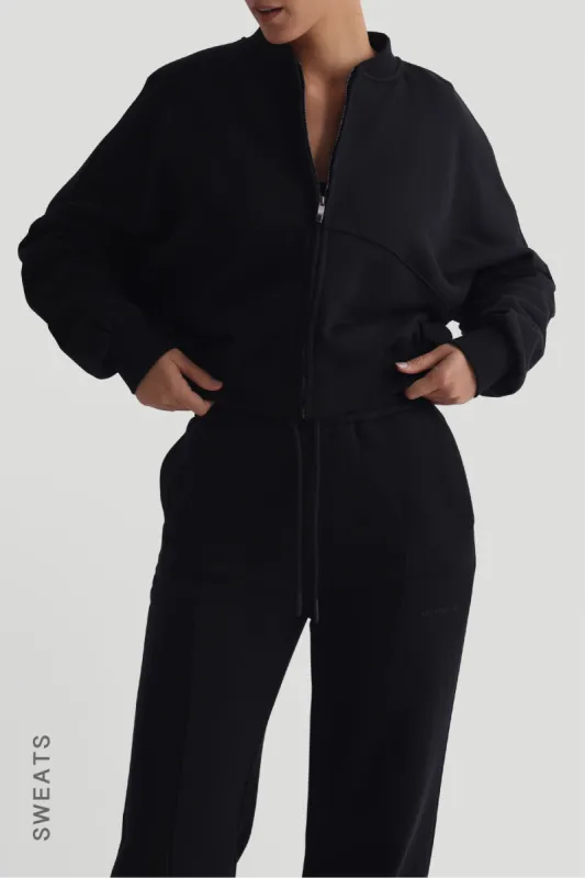 Oversized Bomber Fit Jacket - Black sold by My outfit online