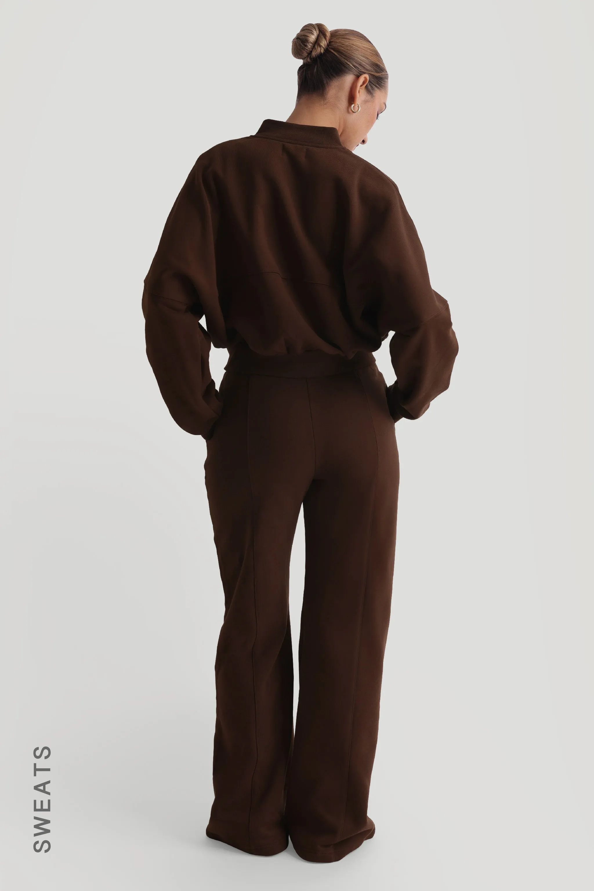 Oversized Bomber Fit Jacket - Cocoa sold by My outfit online product image thumbnail 3