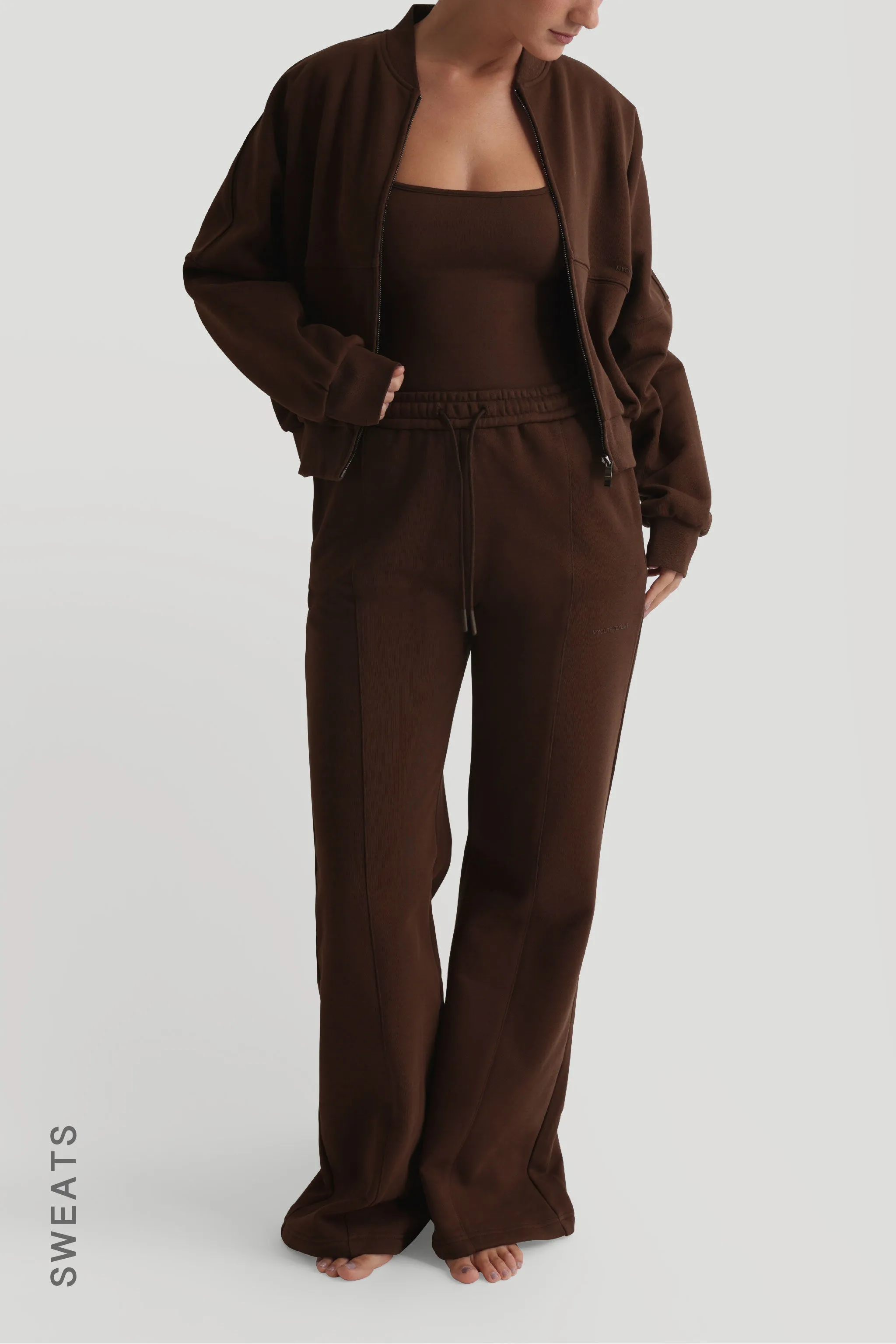 Oversized Bomber Fit Jacket - Cocoa sold by My outfit online product image thumbnail 4