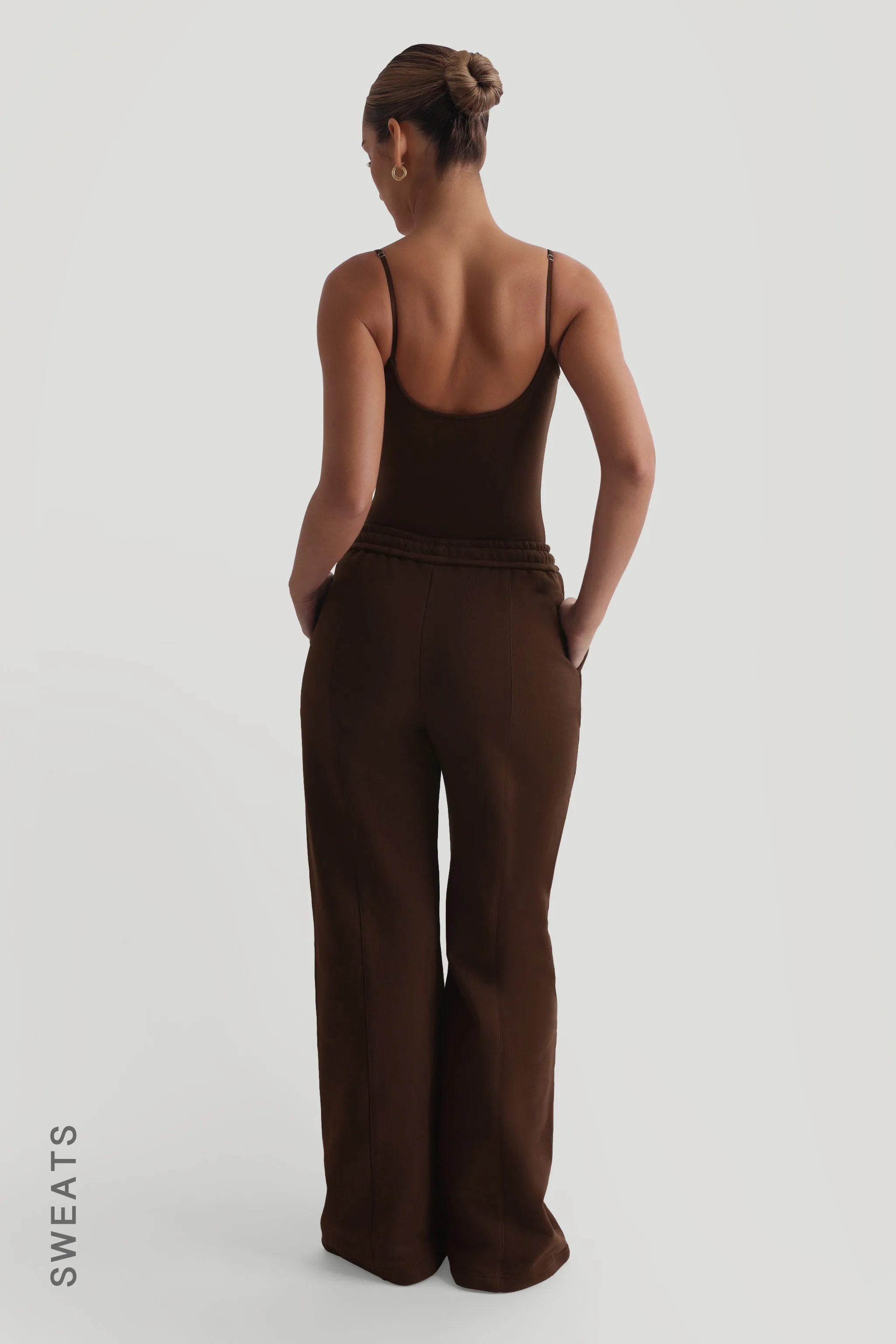 Structured Wide Leg Sweatpants - Cocoa sold by My outfit online product image thumbnail 2