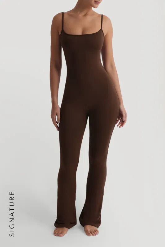 Prime Cami Flared Jumpsuit - Cocoa sold by My outfit online