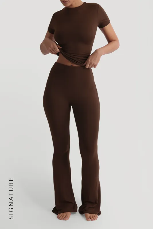 Pro-Technical Flared Leggings - Cocoa sold by My outfit online