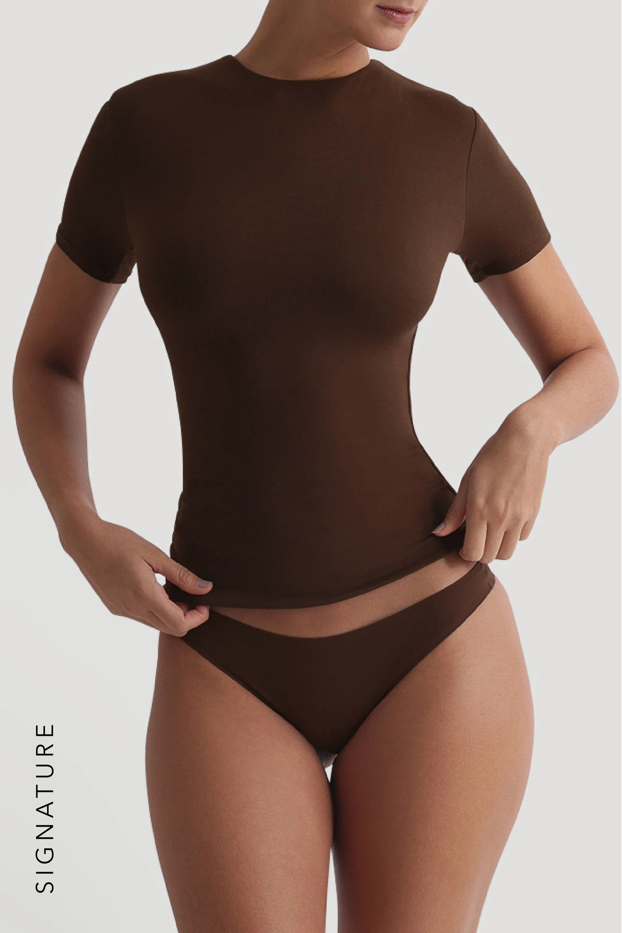 Mist Short Sleeve T-Shirt - Cocoa sold by My outfit online