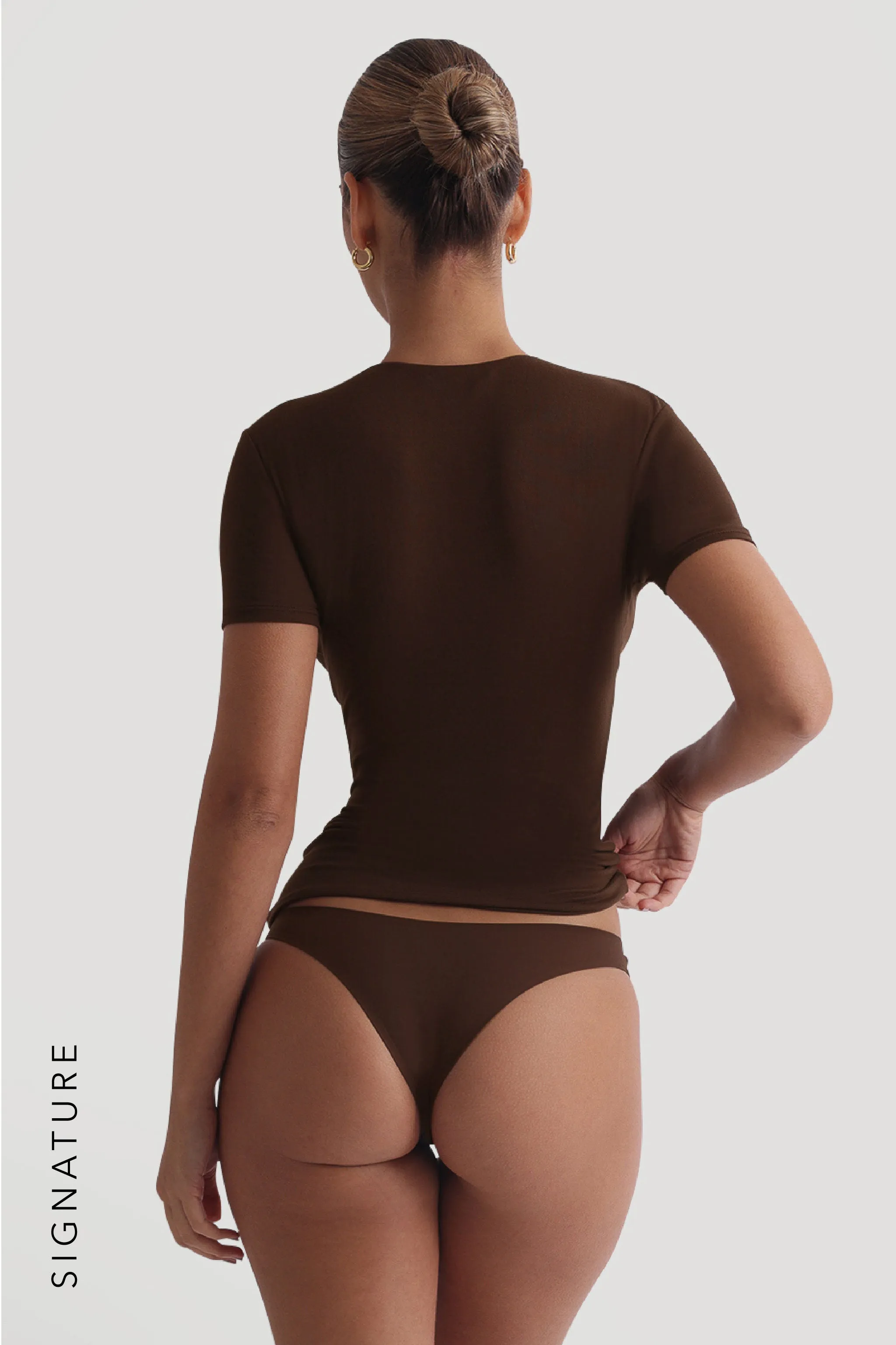 Mist Short Sleeve T-Shirt - Cocoa sold by My outfit online product image thumbnail 2