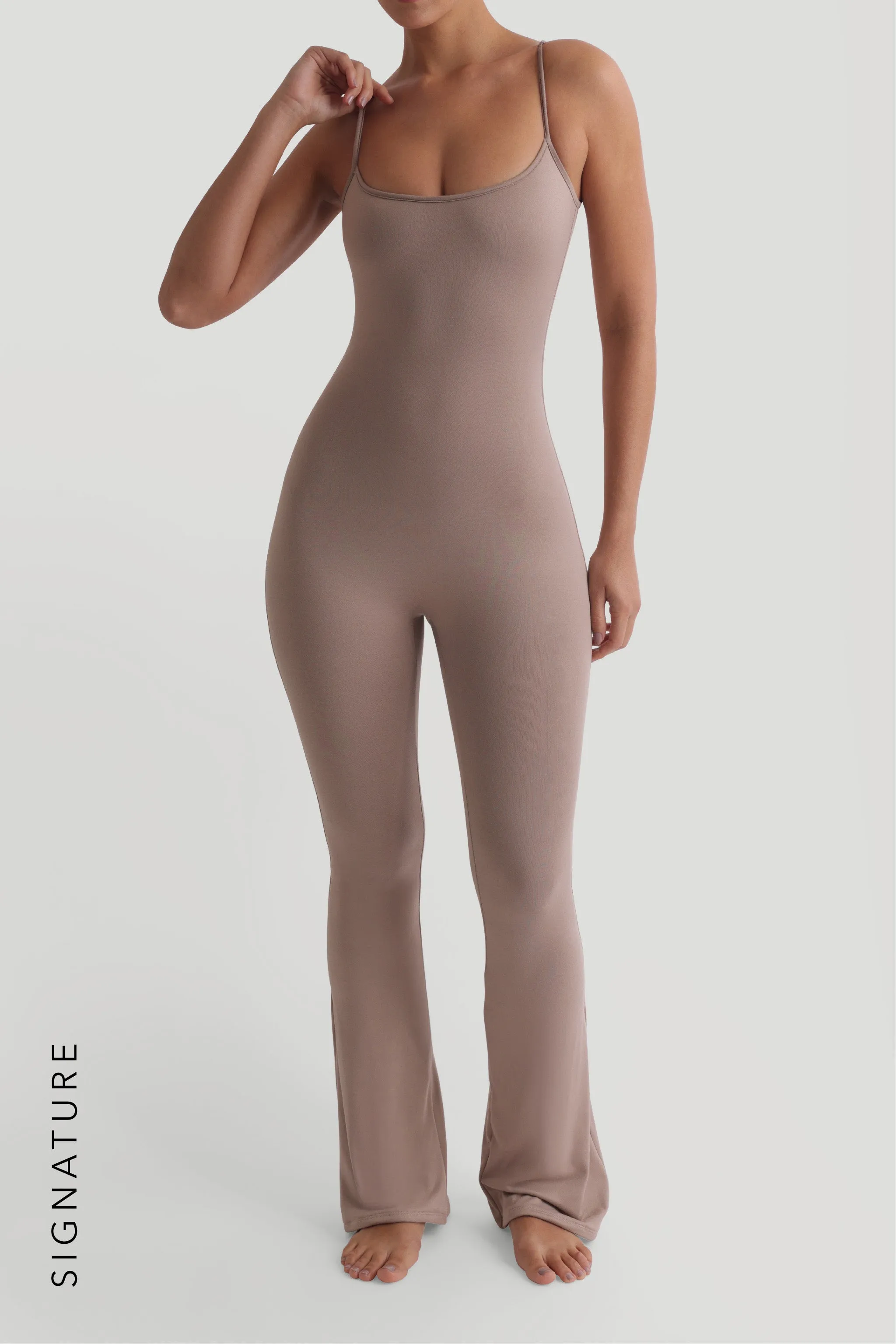 Prime Cami Flared Jumpsuit - Warm Mocha sold by My outfit online