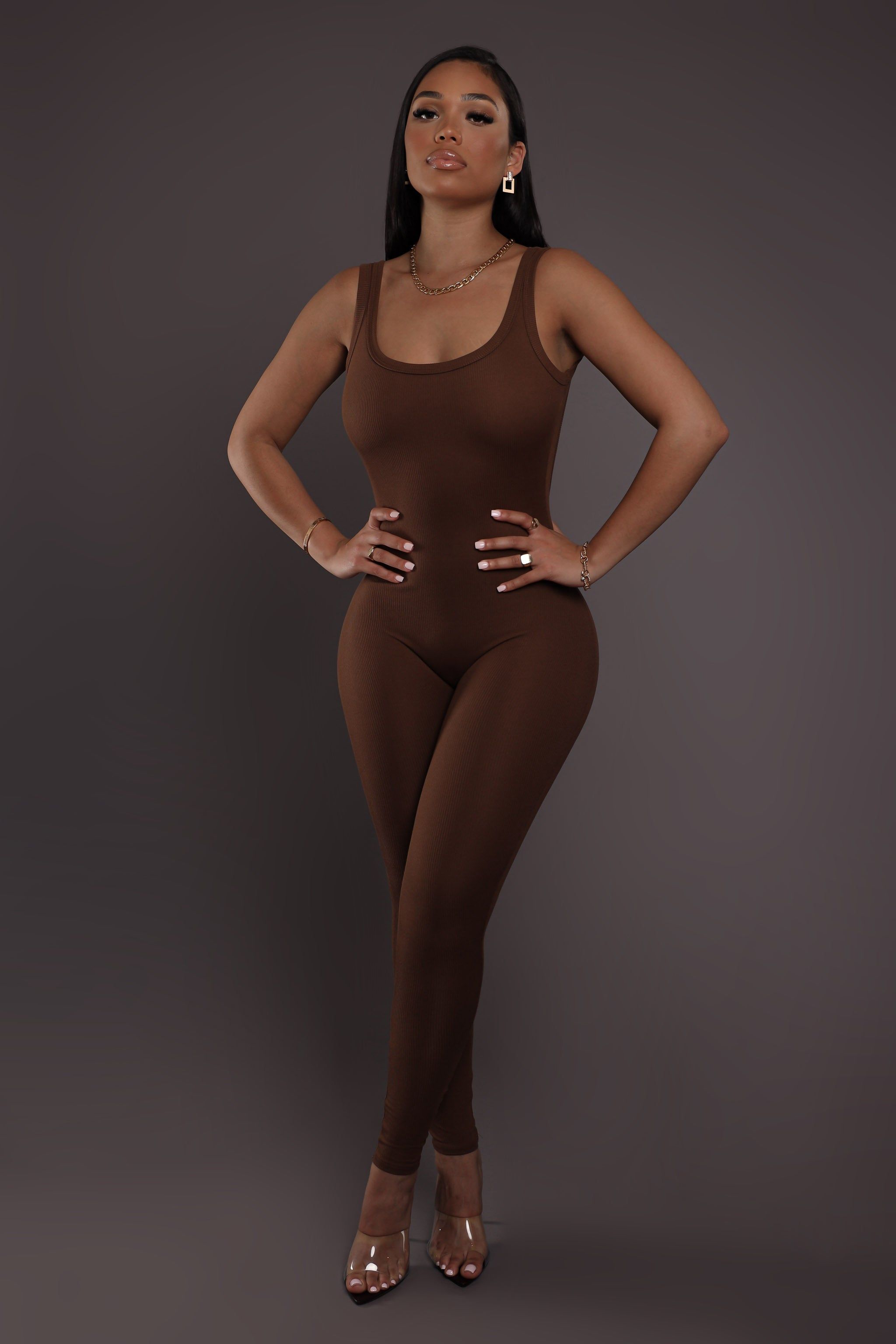 Ela Cotton Backless Jumpsuit - Cocoa sold by My outfit online product image thumbnail 3