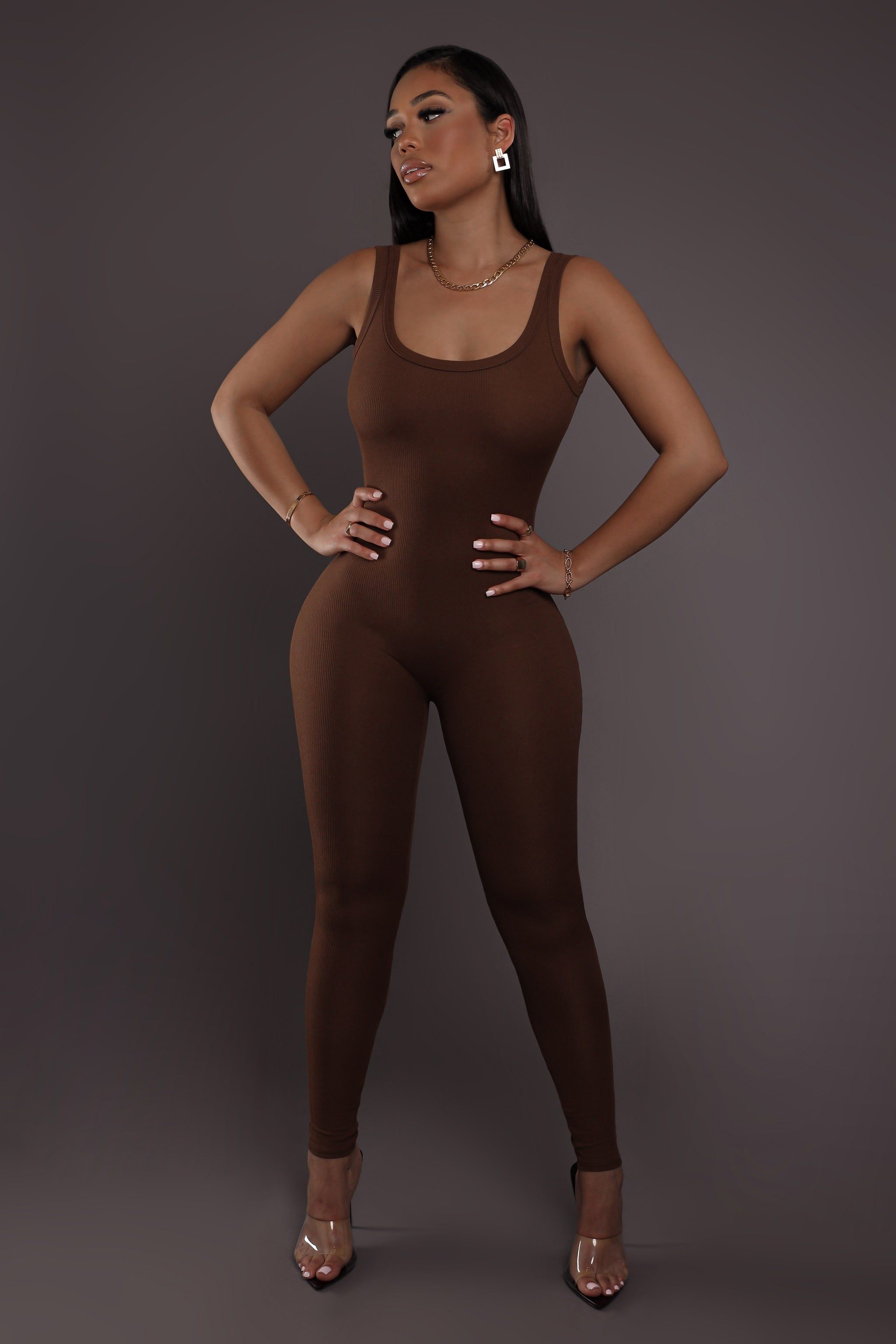 Ela Cotton Backless Jumpsuit - Cocoa sold by My outfit online product image thumbnail 2
