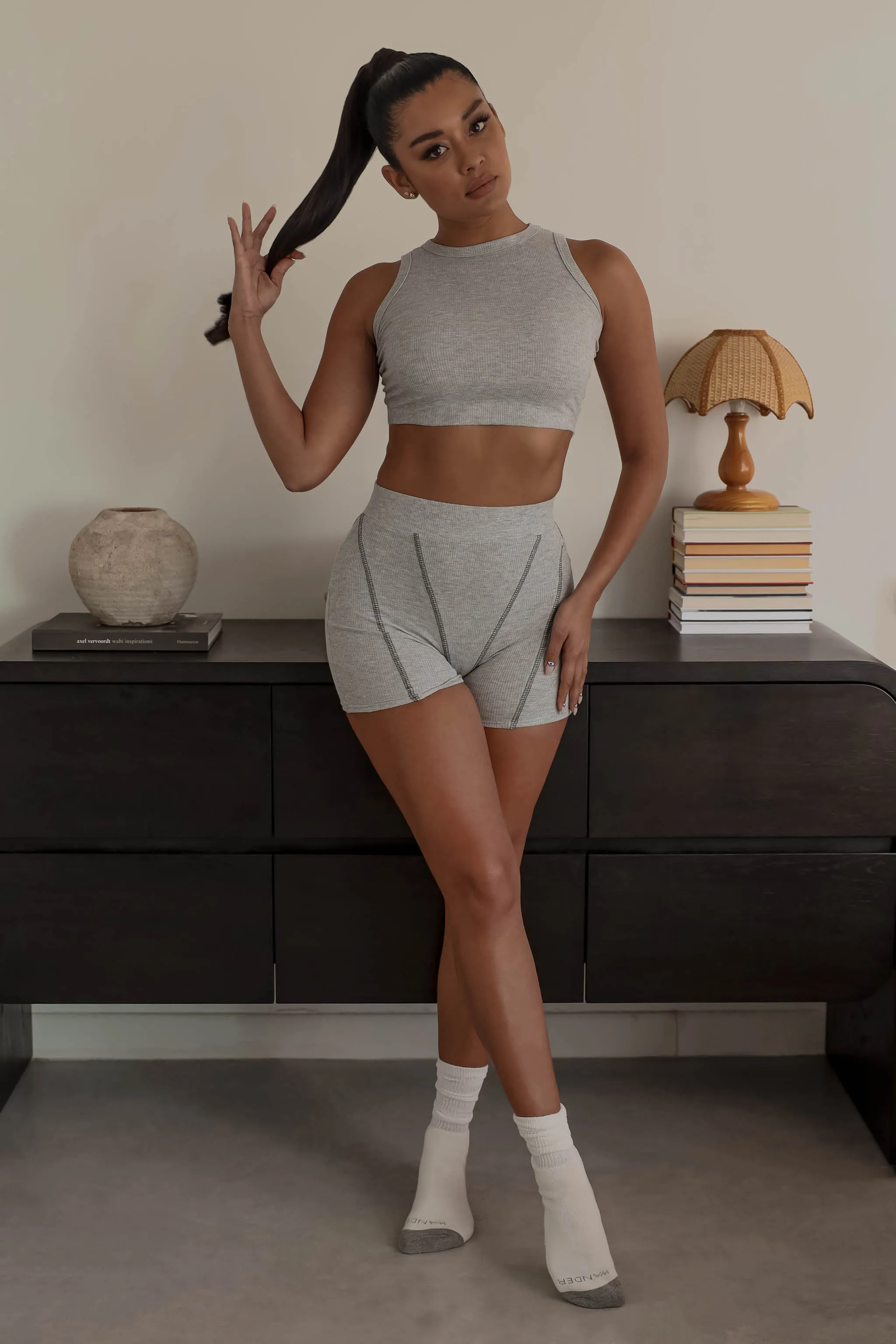 Essence Cotton Crop Top - Dark Gray sold by My outfit online product image thumbnail 3