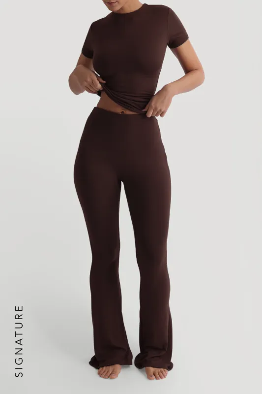 Pro-Technical Flared Leggings - Chocolate sold by My outfit online