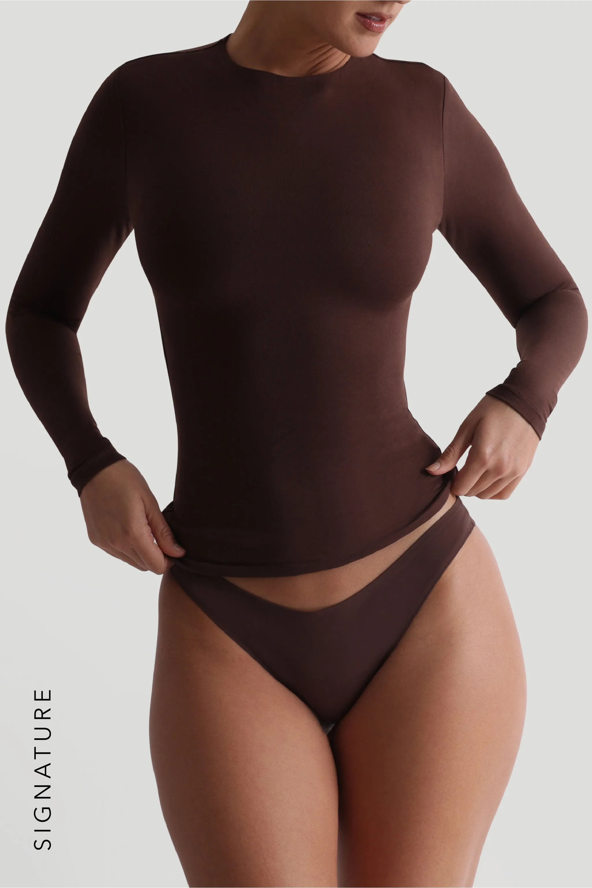 Mist Long Sleeve T-Shirt - Chocolate sold by My outfit online