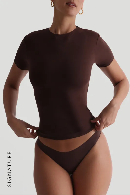 Mist Short Sleeve T-Shirt - Chocolate sold by My outfit online