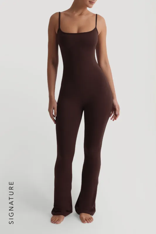 Prime Cami Flared Jumpsuit - Chocolate sold by My outfit online