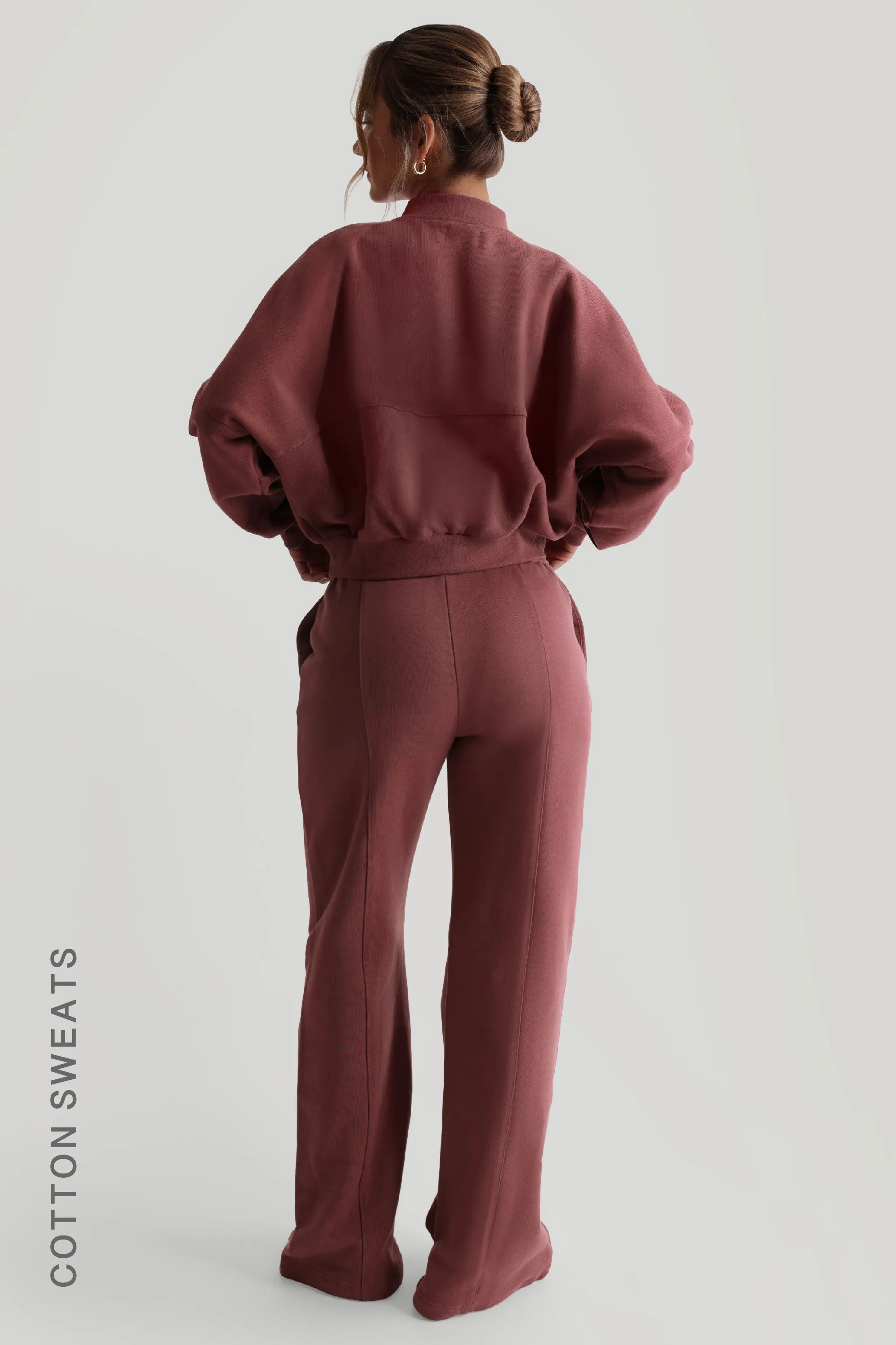 Oversized Bomber Fit Jacket - Vintage Berry sold by My outfit online product image thumbnail 2