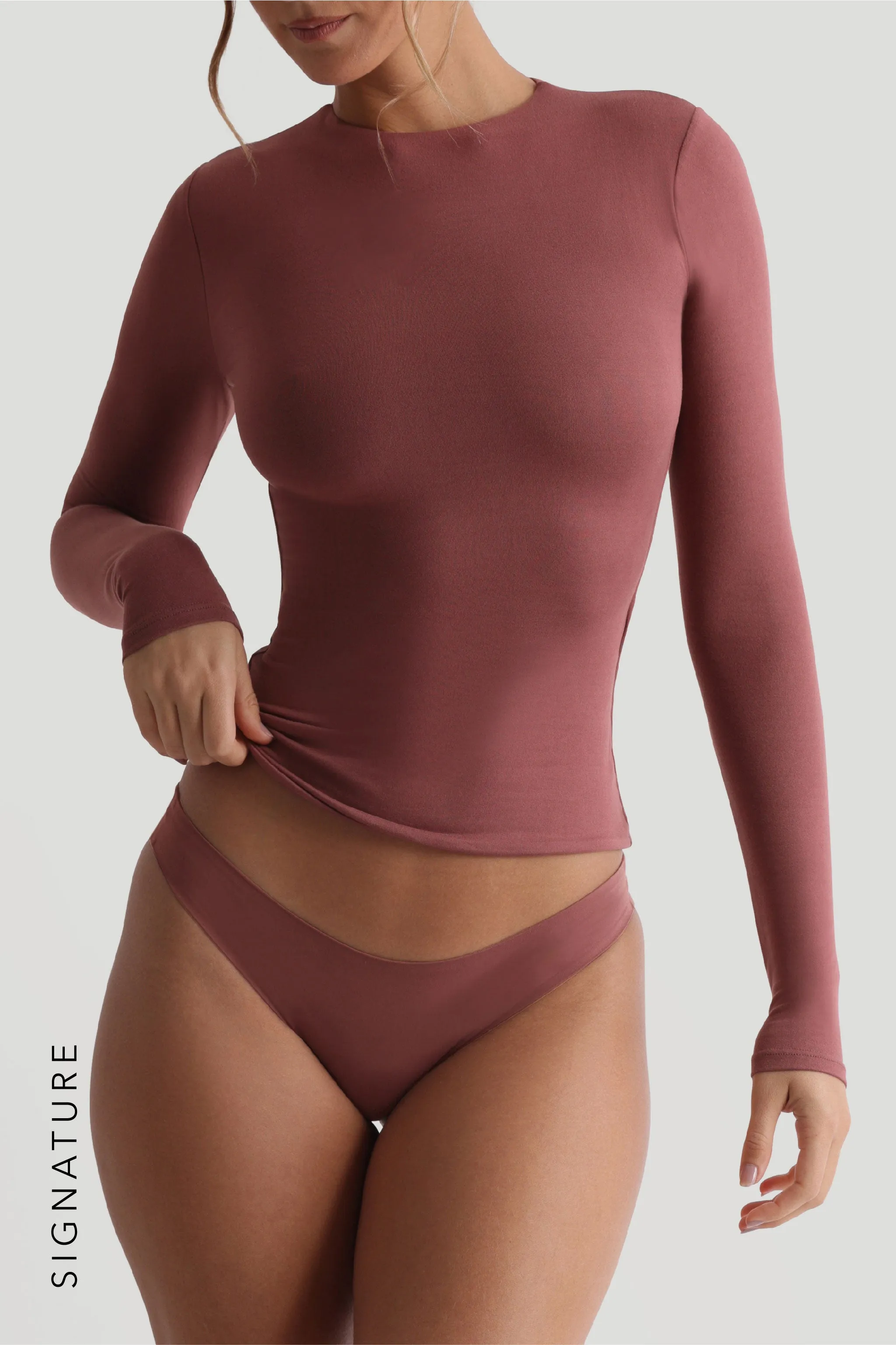 Mist Long Sleeve T-Shirt - Vintage Berry sold by My outfit online