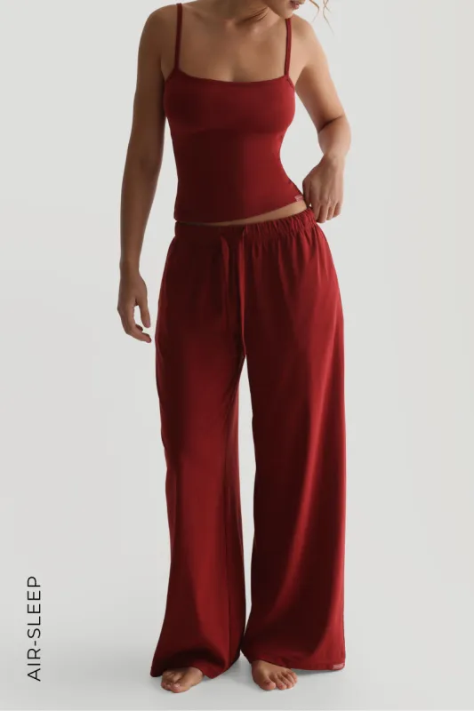 Air-Sleep Straight Leg Pants - Merlot sold by My outfit online