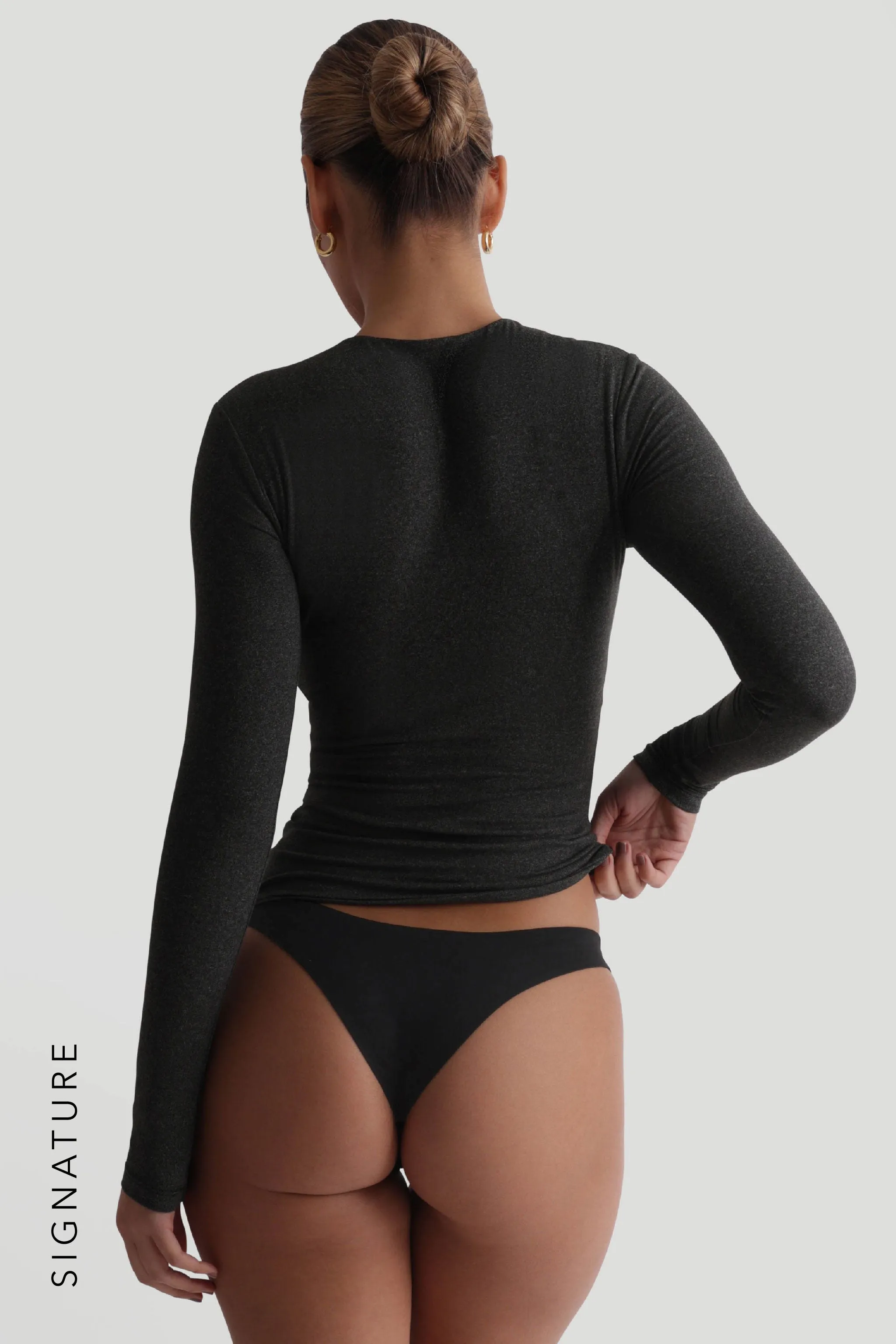 Mist Long Sleeve T-Shirt - Black Stone sold by My outfit online product image thumbnail 2