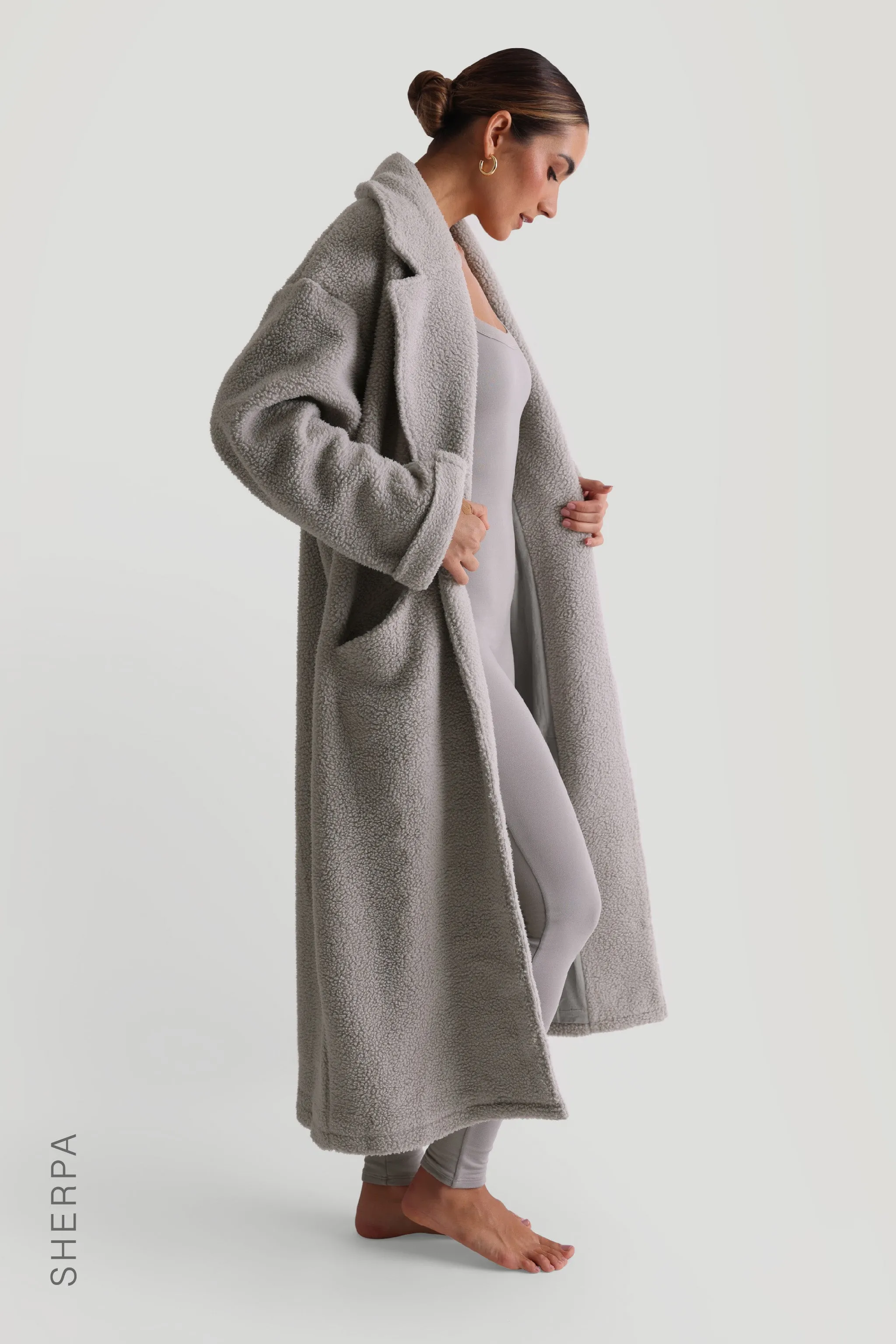 Sherpa Oversized Trench Coat - Moon sold by My outfit online product image thumbnail 3