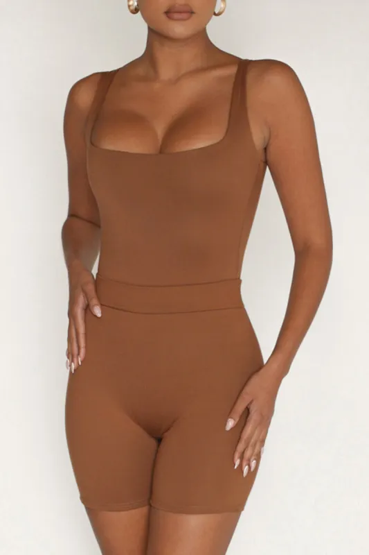 Just High Waisted Shorts - Light Brown sold by My outfit online