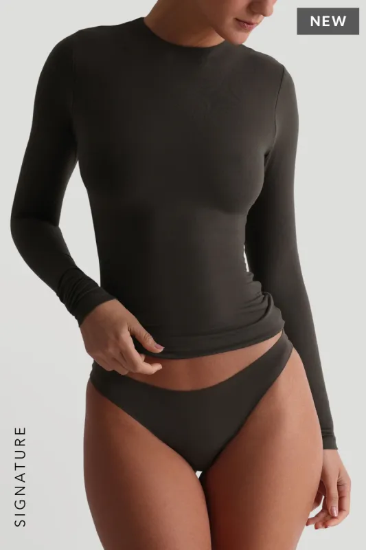 Mist Long Sleeve T-Shirt - Charcoal sold by My outfit online