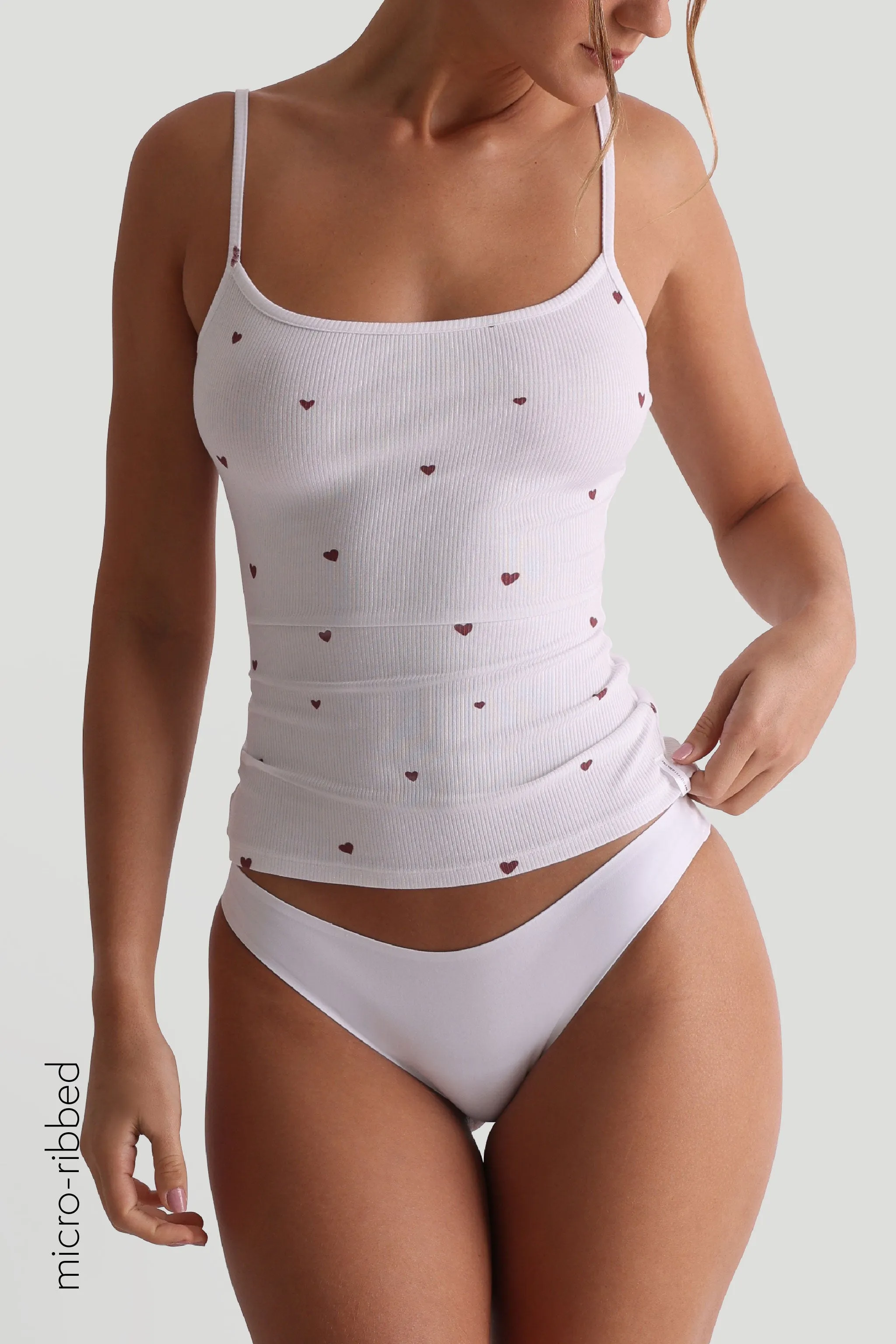 Slip-On Micro-Ribbed Cami - Sweetheart sold by My outfit online product image thumbnail 2