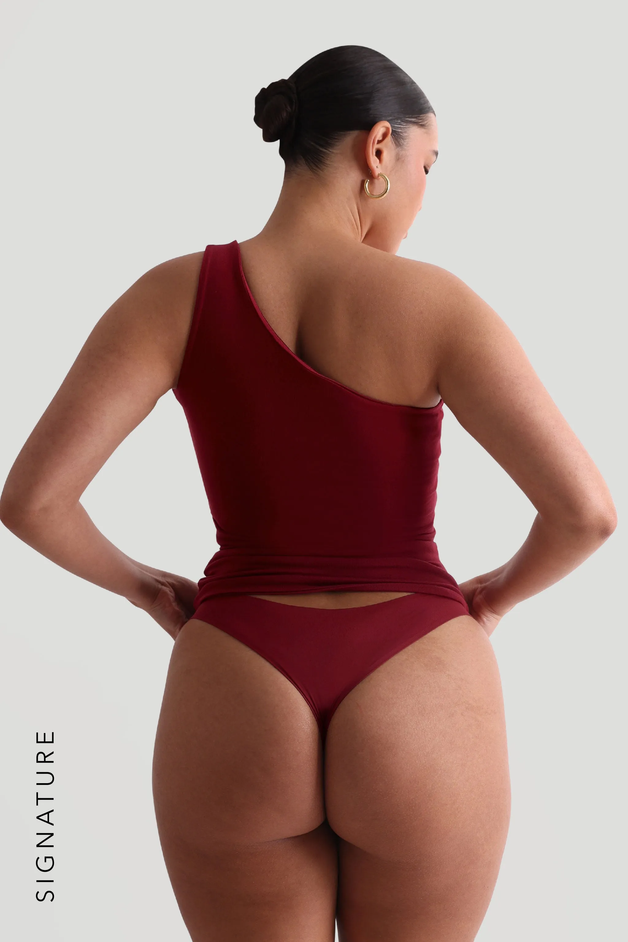 The One-Shoulder T-Shirt - Wine sold by My outfit online product image thumbnail 3