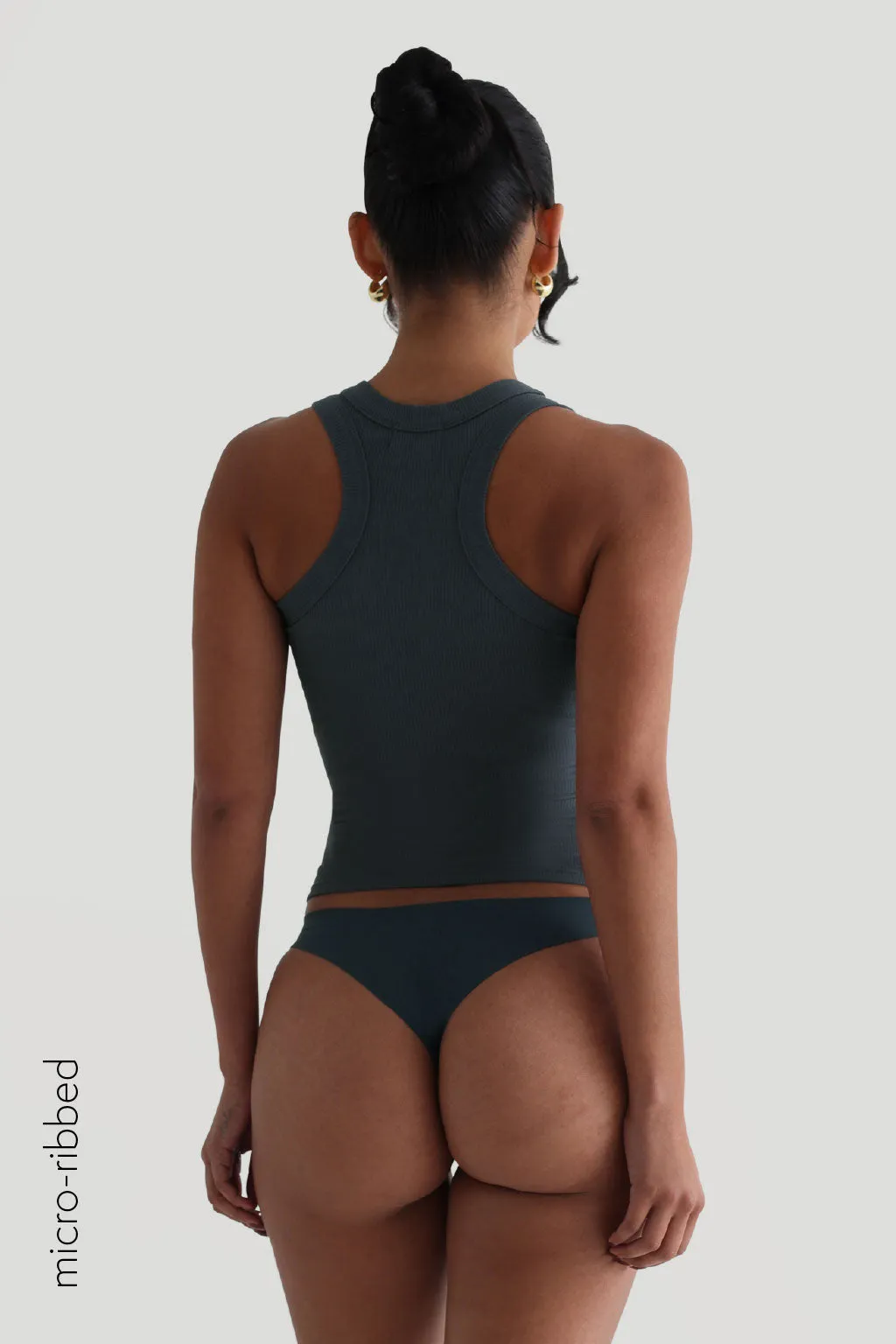 T-Shape Micro-Ribbed Tank Top - Serene sold by My outfit online product image thumbnail 2