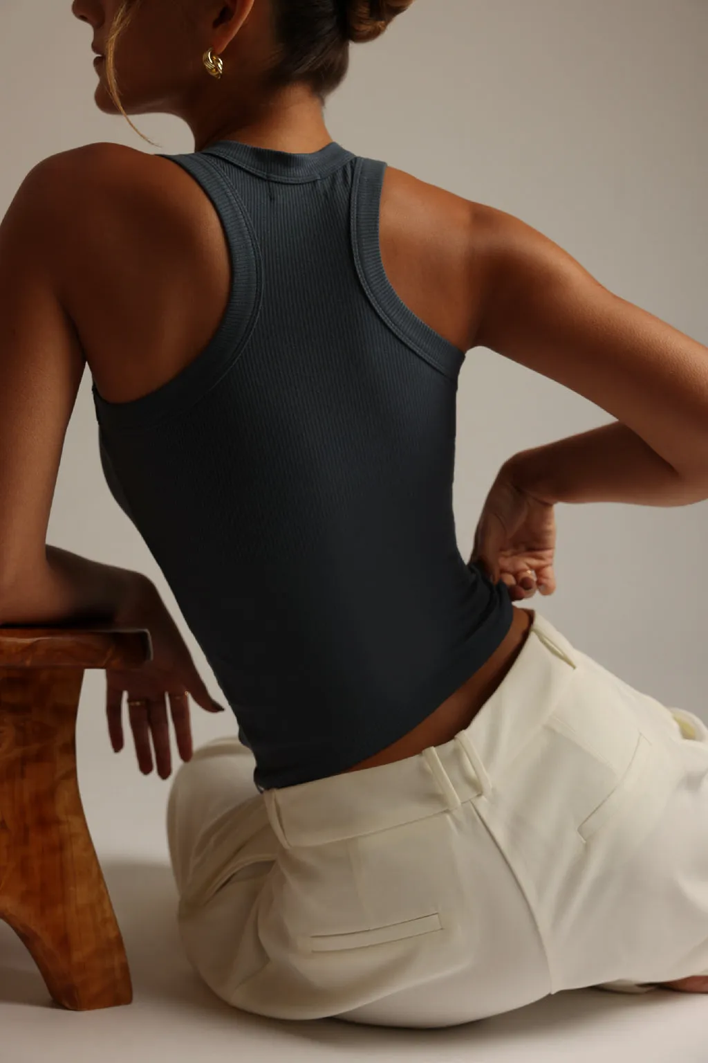 T-Shape Micro-Ribbed Tank Top - Serene sold by My outfit online