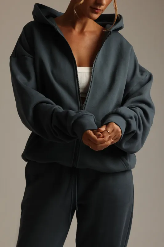 Boyfriend Zip-Up Hoodie - Serene sold by My outfit online