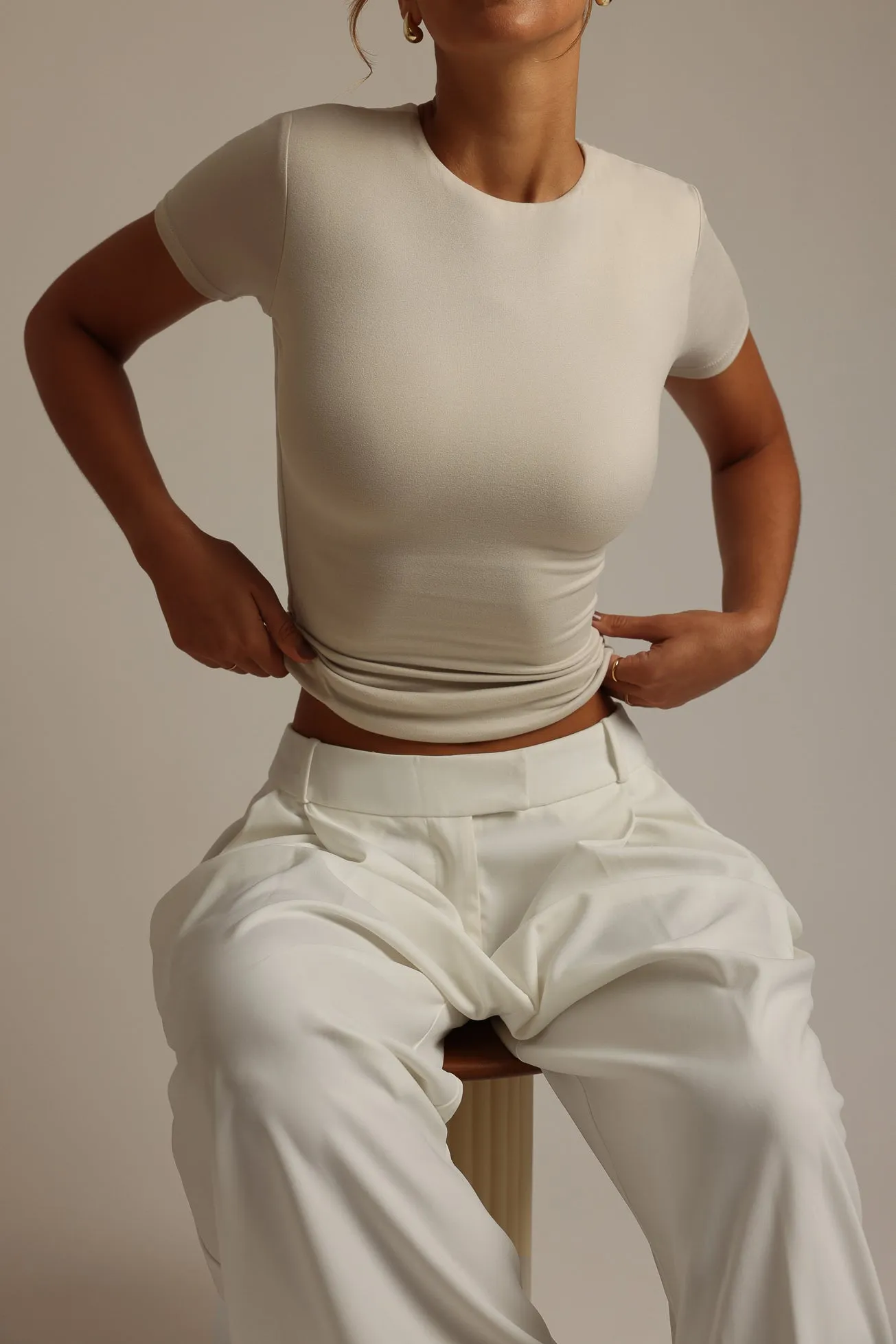 Mist Short Sleeve T-Shirt - Buttercream sold by My outfit online product image thumbnail 4