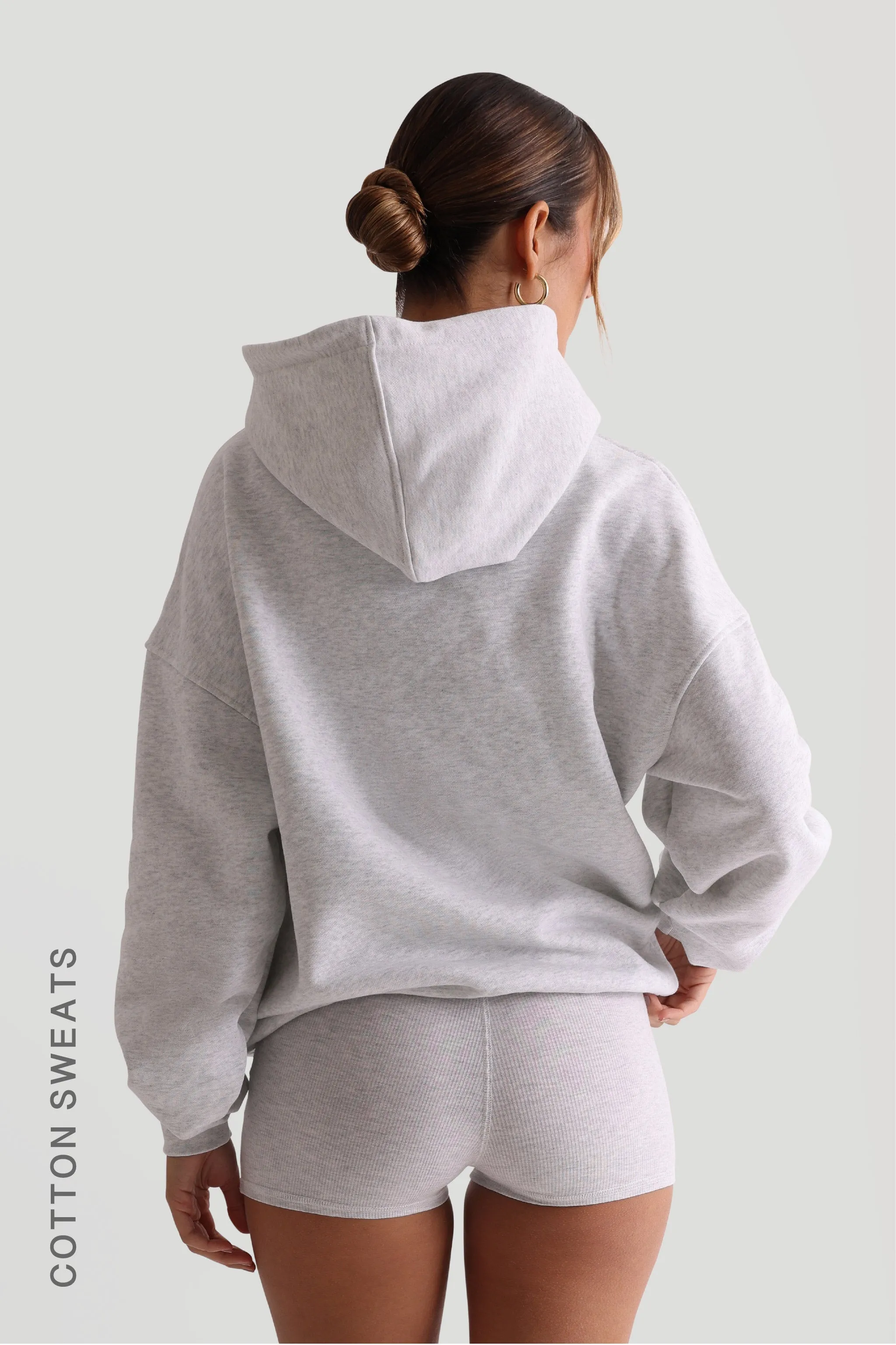BOYFRIEND HOODIE - Light Heather Gray sold by My outfit online product image thumbnail 2