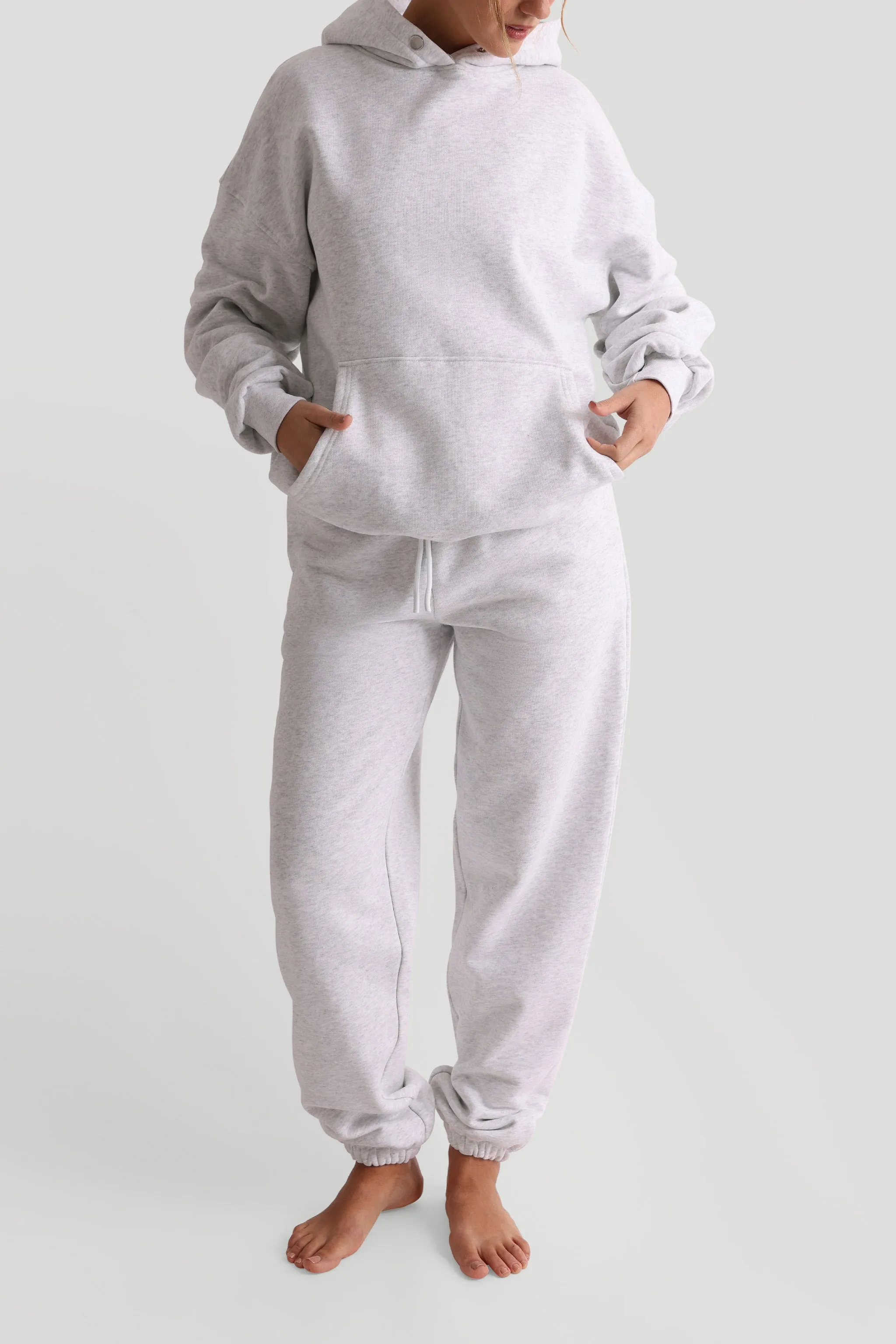 BOYFRIEND HOODIE - Light Heather Gray sold by My outfit online product image thumbnail 3
