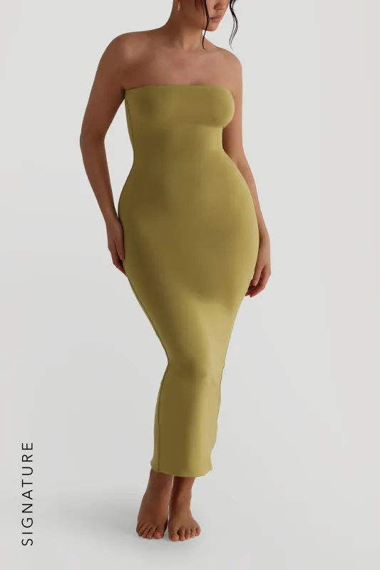 Classic Tube Maxi Dress - Golden Olive sold by My outfit online