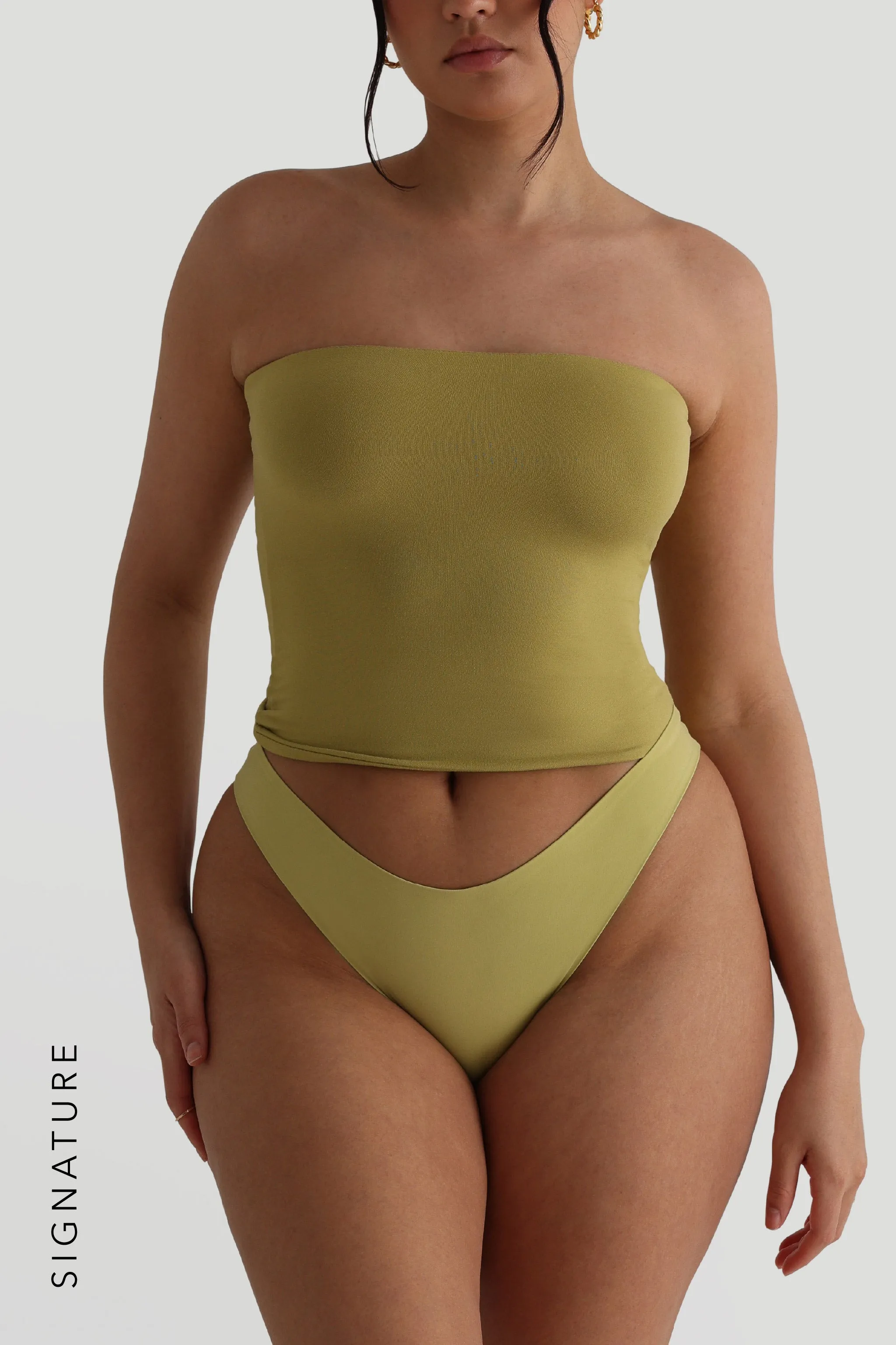 Classic Full-Length Tube Top - Golden Olive sold by My outfit online