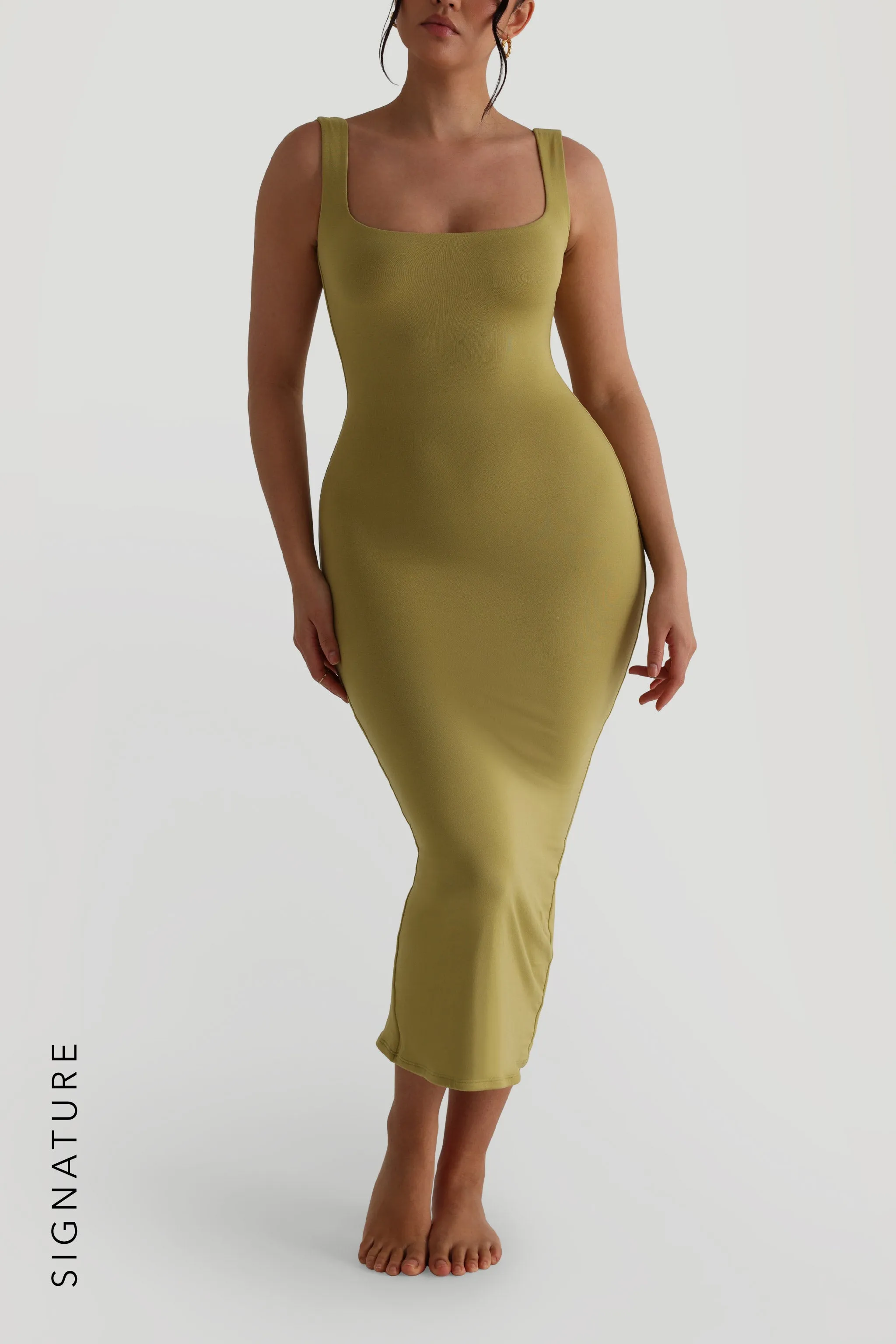 Low Back Maxi Dress - Golden Olive sold by My outfit online product image thumbnail 2