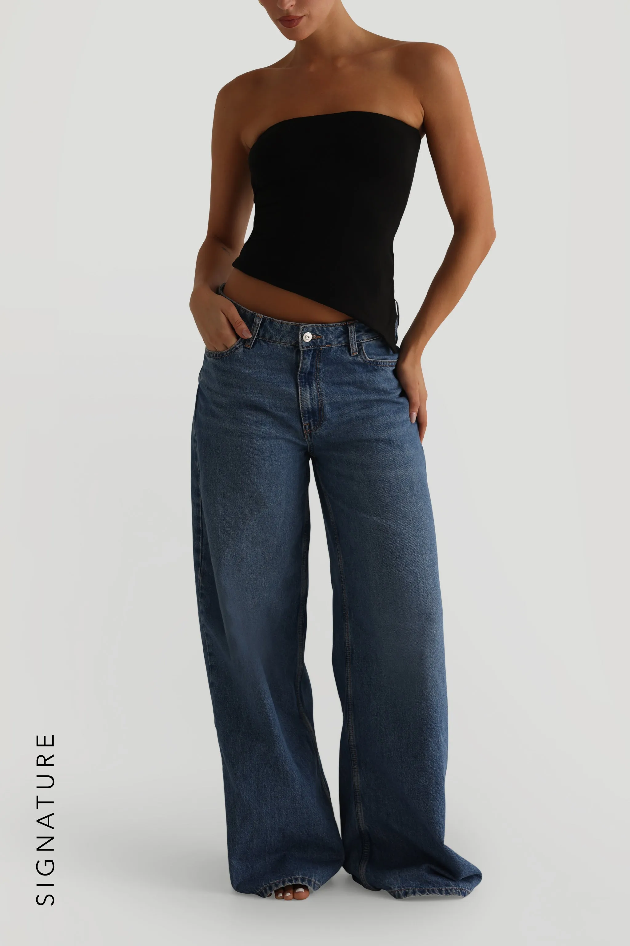 The Asymmetrical Tube Top - Black sold by My outfit online product image thumbnail 2