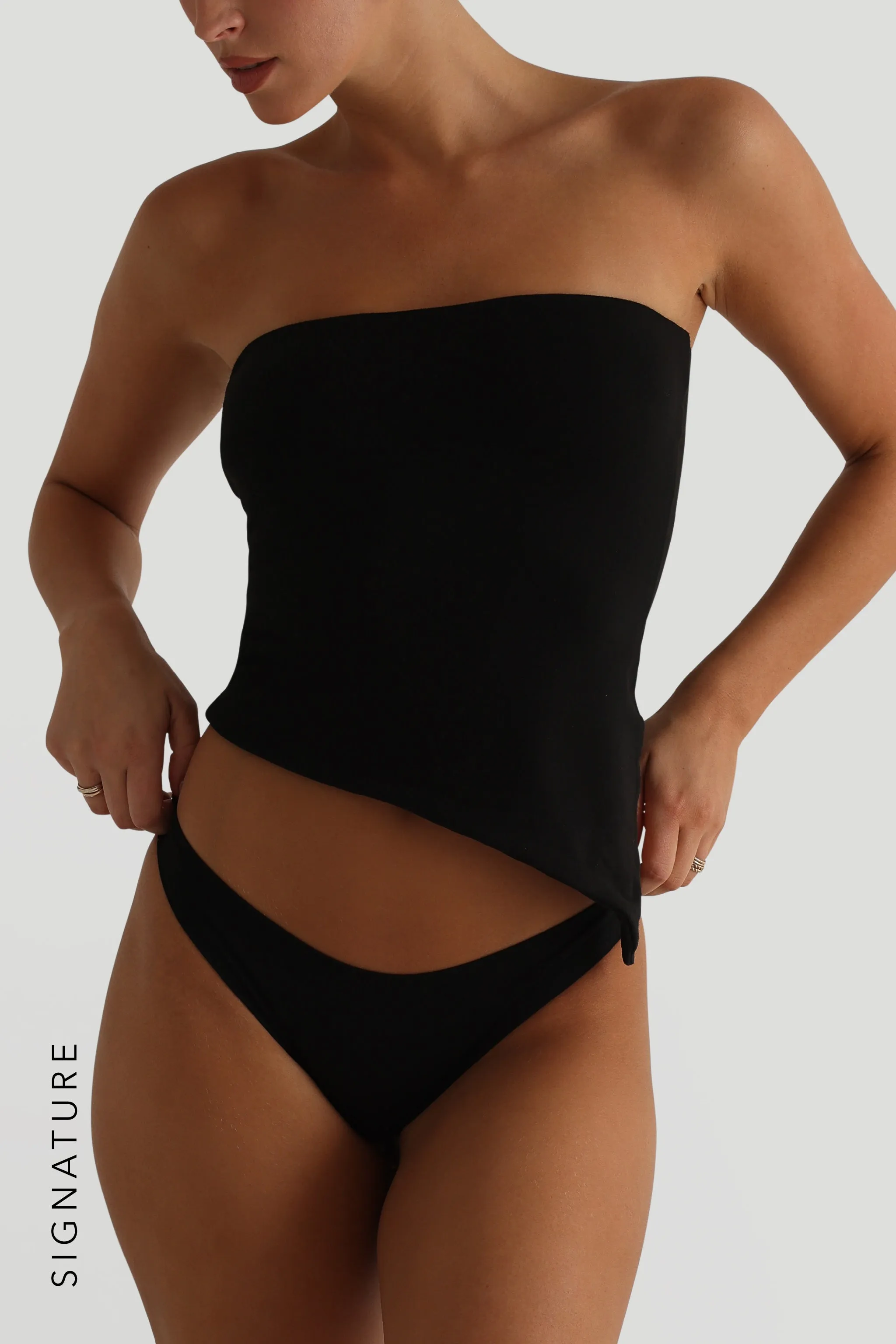 The Asymmetrical Tube Top - Black sold by My outfit online product image thumbnail 4